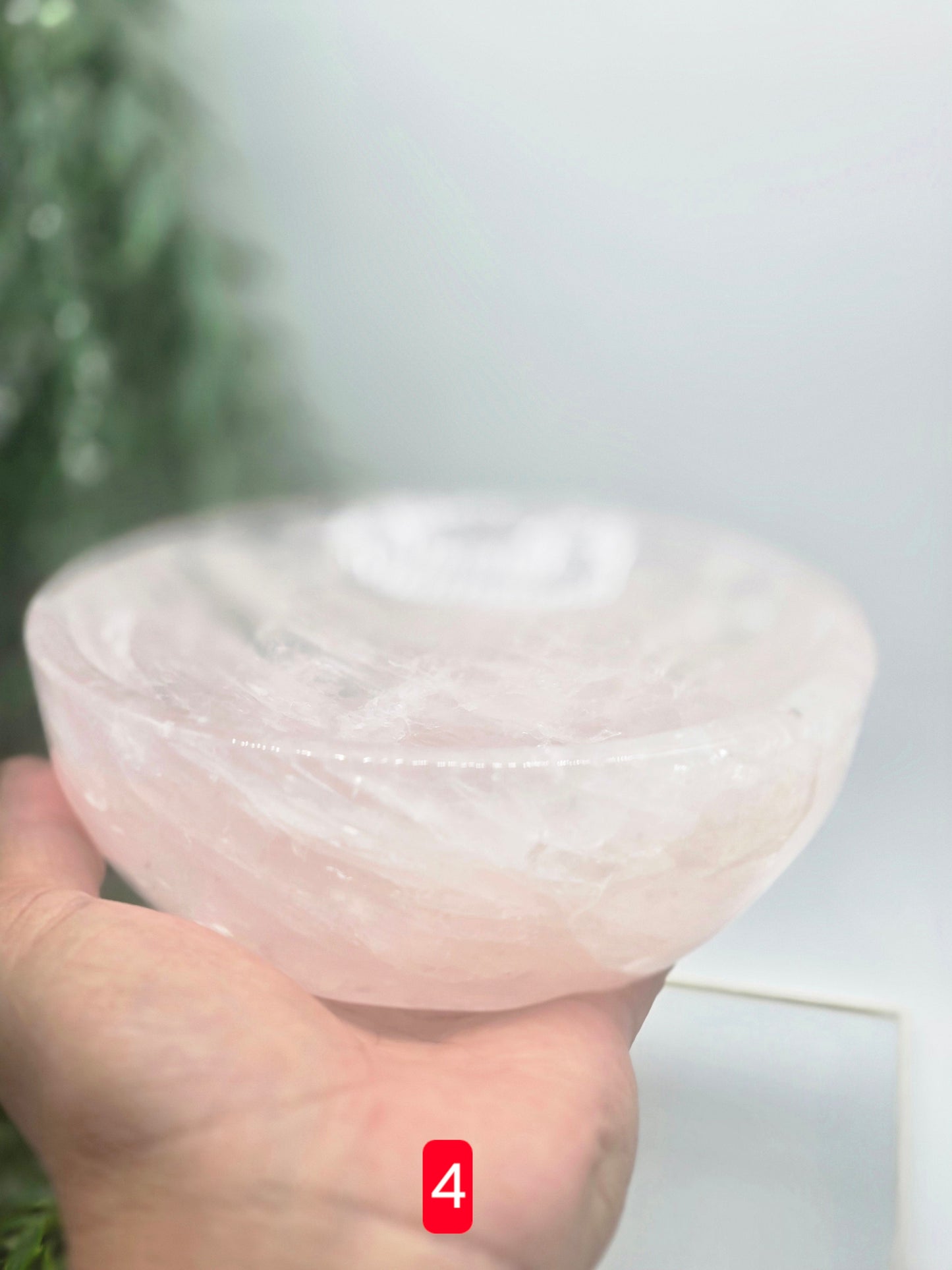 Rose Quartz 925 Sterling Silver Rings Size 9 Crystal Wellness
