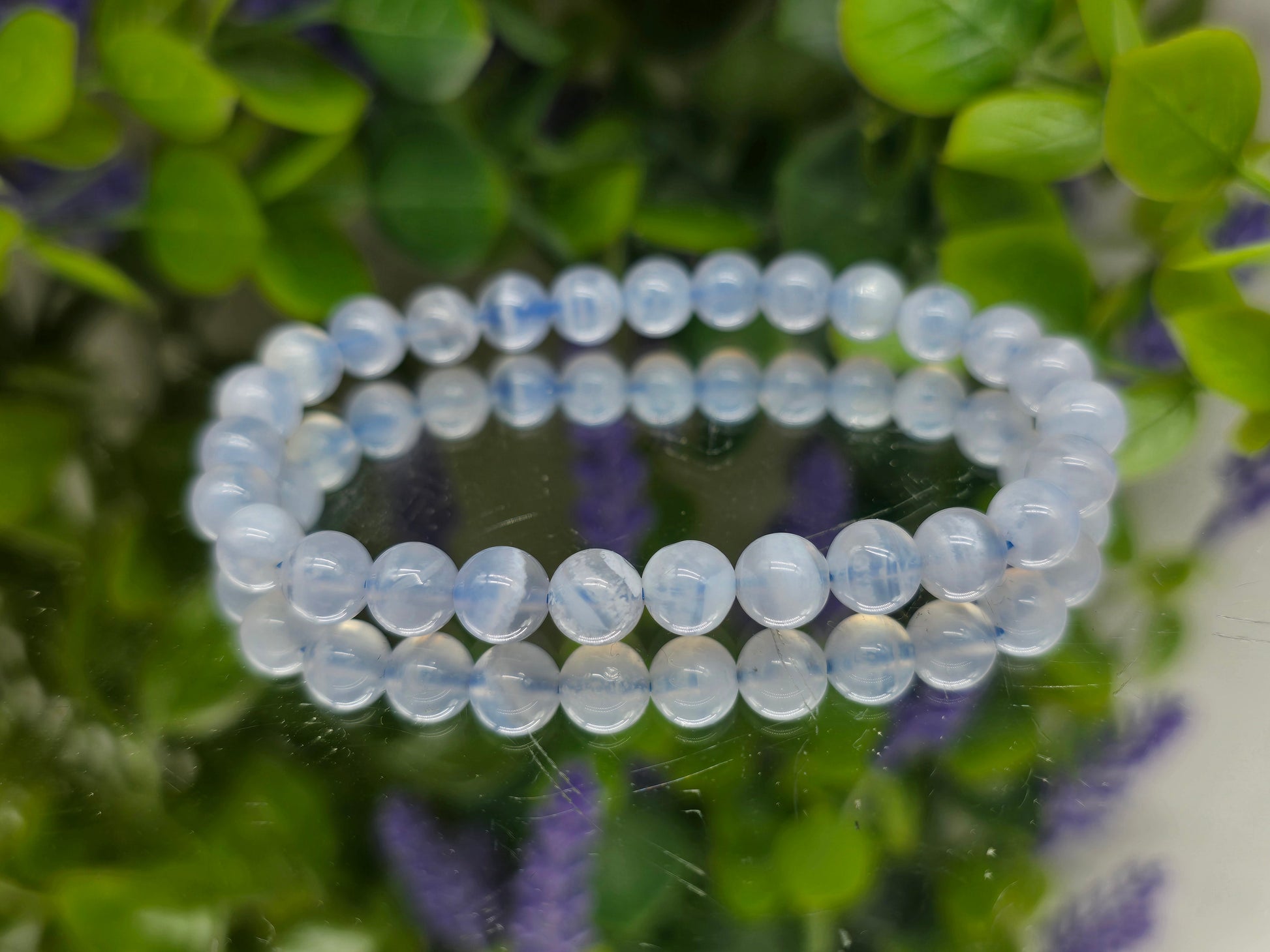 Blue Chalcedony Bracelet 6mm – Premium Grade | Stone of Peace & Gentle Communication Crystal Wellness