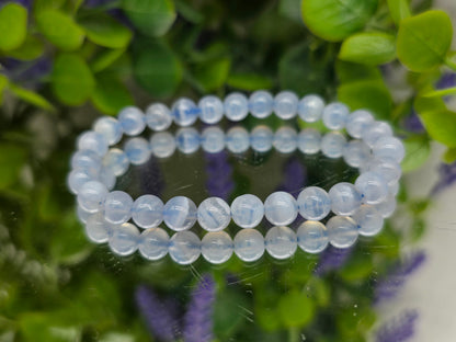 Blue Chalcedony Bracelet 6mm – Premium Grade | Stone of Peace & Gentle Communication Crystal Wellness