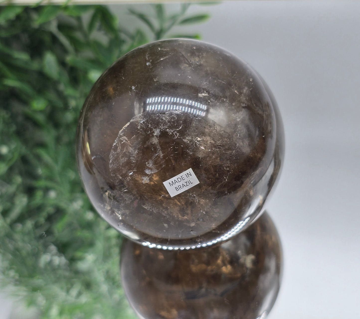 Smoky Quartz Sphere - Stone of Power & Grounded Protection Crystal Wellness