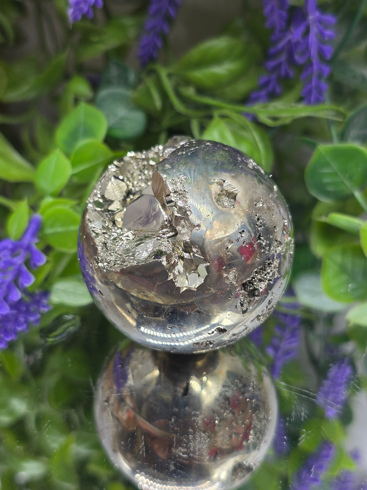 Premium Natural Pyrite Sphere – “Stone of Prosperity & Protection” | 6cm Crystal Wellness