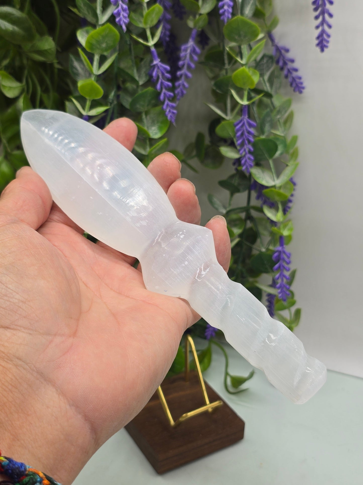 Natural Selenite Spiritual Dagger – Stone of Cleansing, Clarity & Protection Crystal Wellness