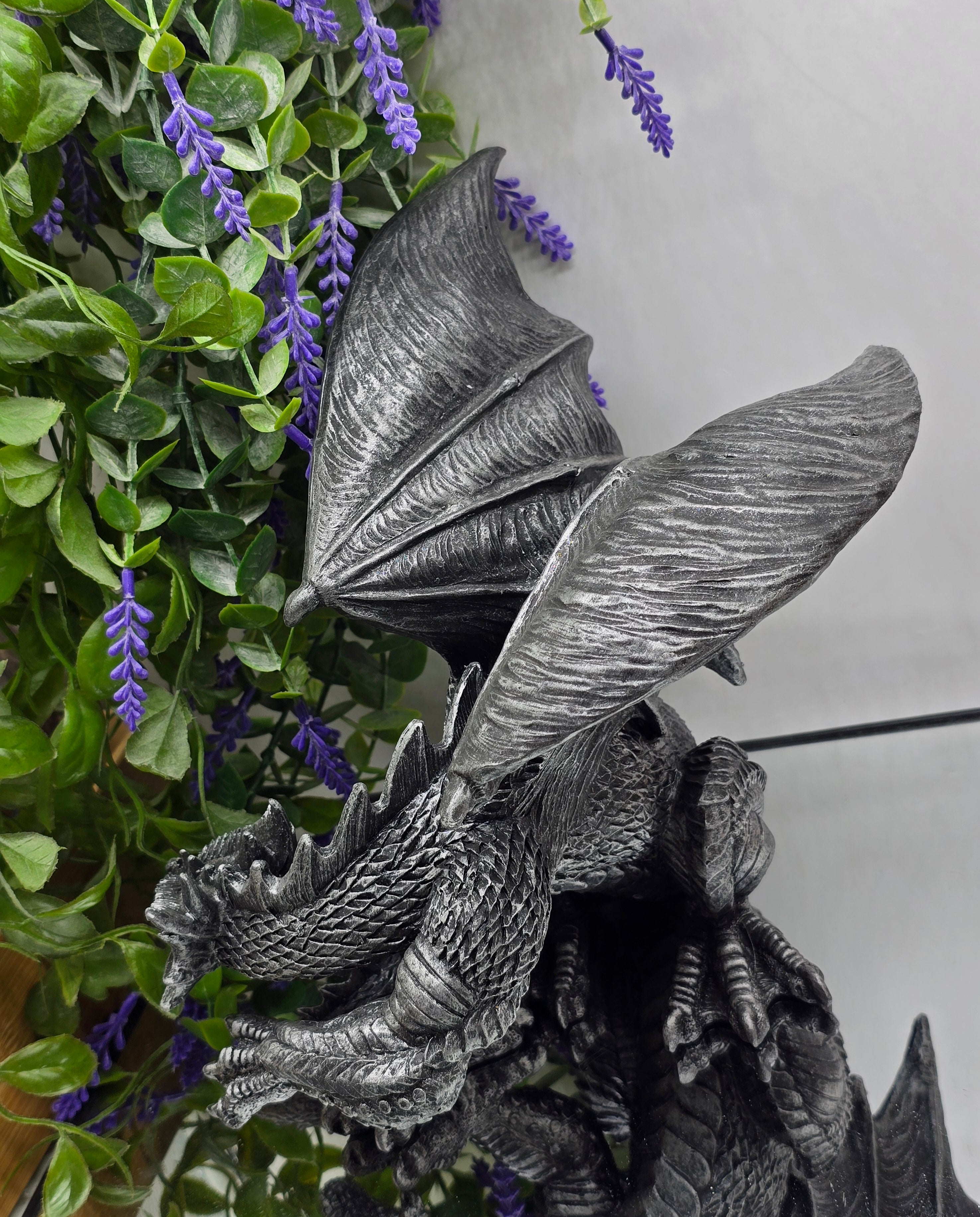 Gothic Dragon Guardian Figurine (Protection & Ancient Power) Crystal Wellness
