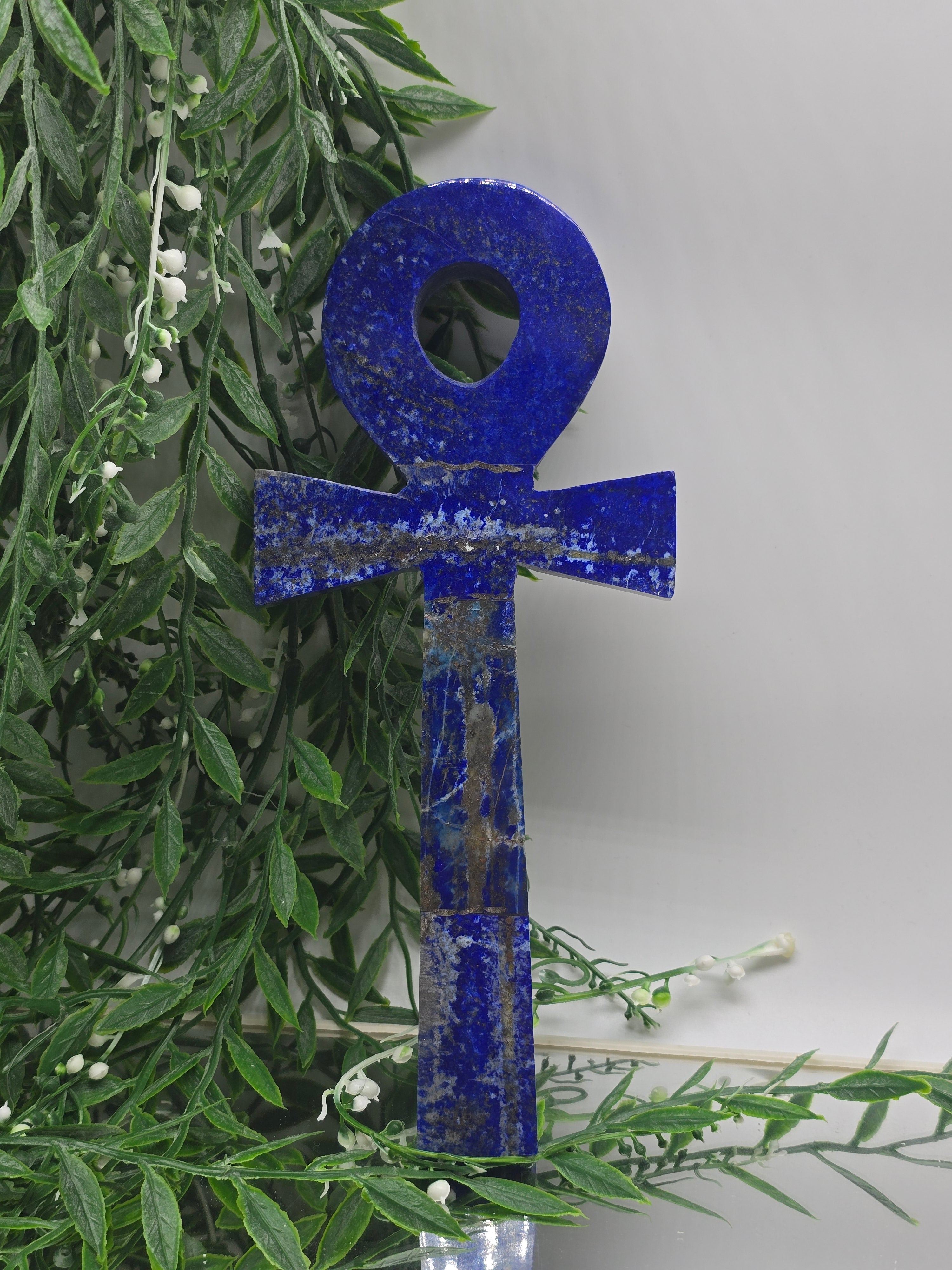 Egyptian Lapis Lazuli Ankh 23x10x2cm (Stone of Divine Wisdom & Eternal Life) Crystal Wellness