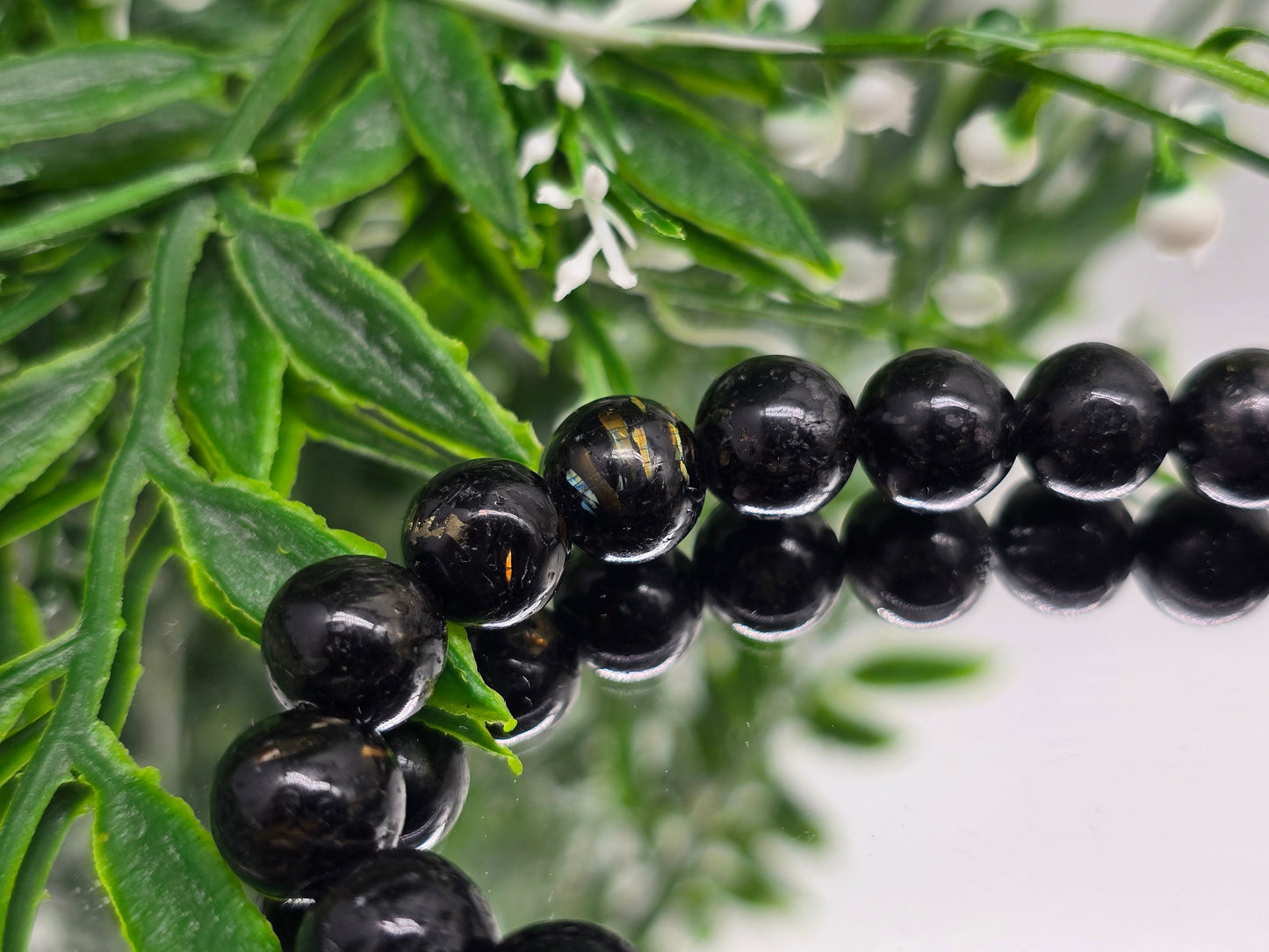 Genuine Nuumite 10 mm Beads Bracelet (Stone of Protection & Ancient Wisdom) Crystal Wellness
