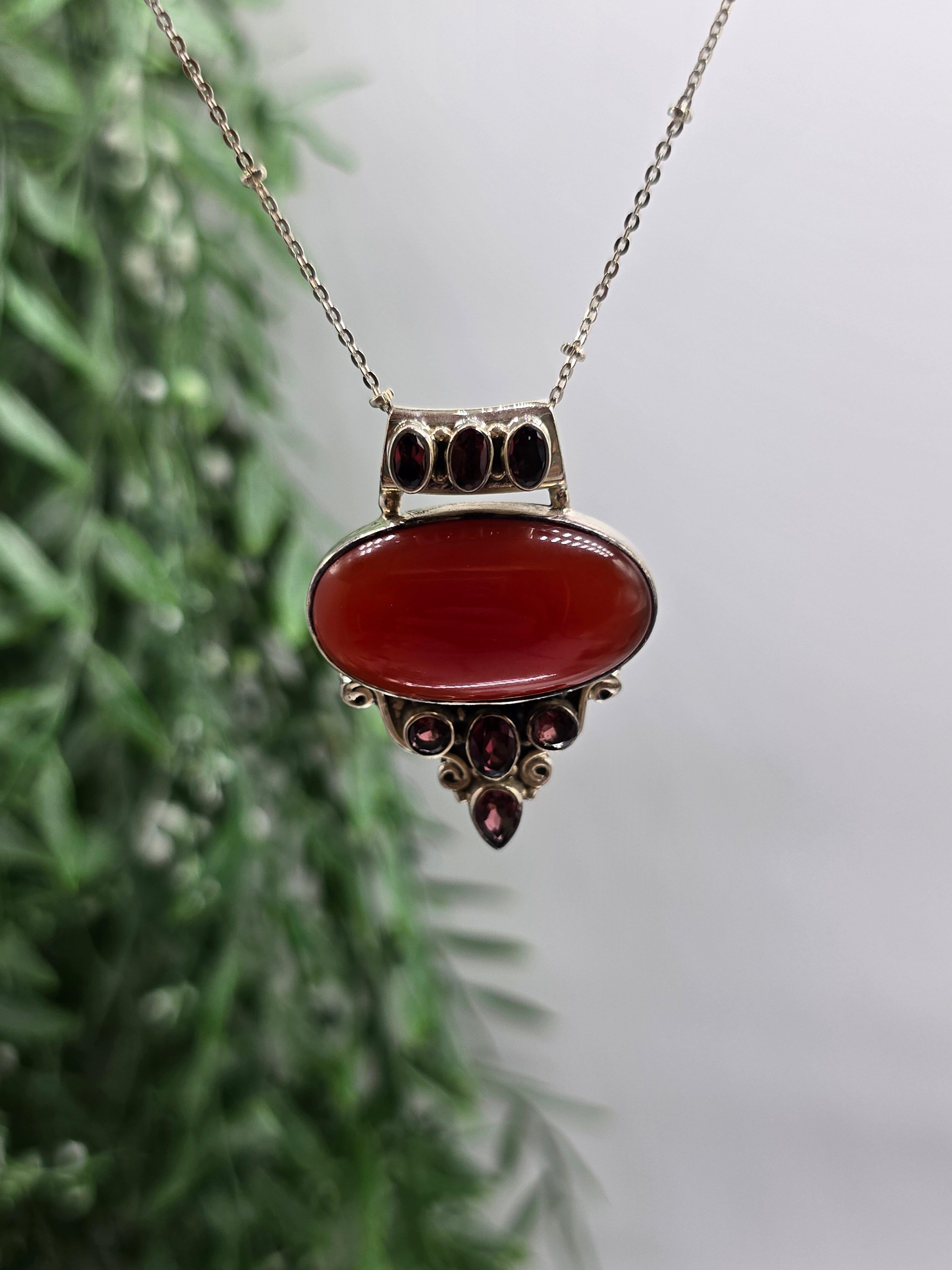 Carnelian Sterling Silver Ring - size 9 Crystal Wellness