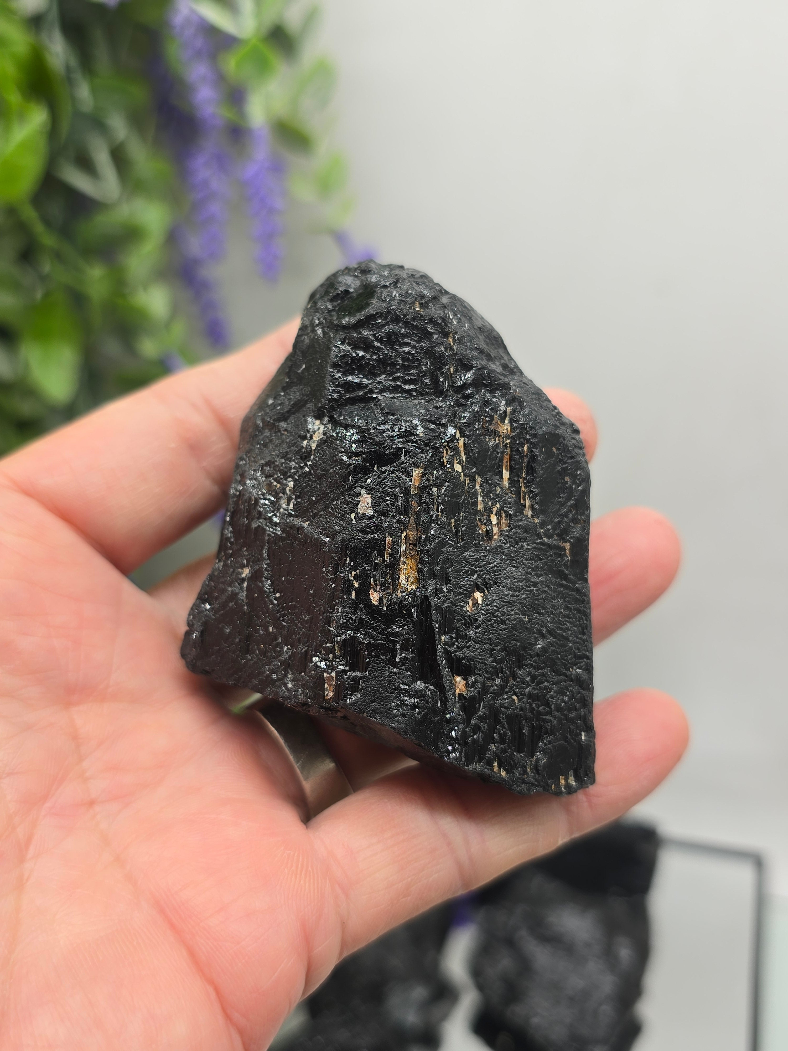 Black Tourmaline Raw Variety – Natural Protection Stone Crystal Wellness