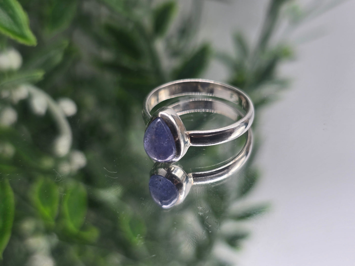 Tanzanite Sterling Silver Ring “Divine Vision” – Size 8 | Transformation, Intuition & Spiritual Growth Crystal Jewelry Crystal Wellness