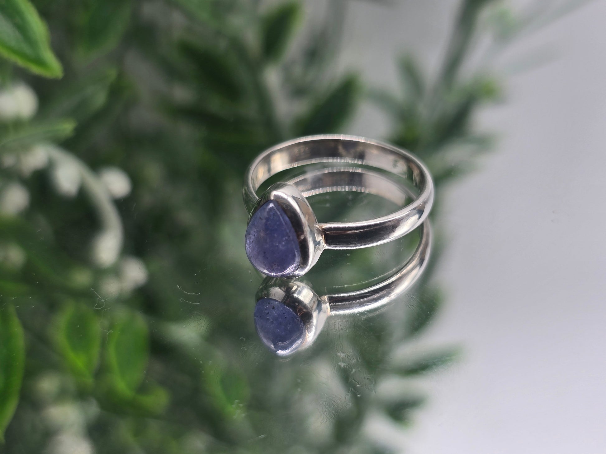 Tanzanite Sterling Silver Ring “Divine Vision” – Size 8 | Transformation, Intuition & Spiritual Growth Crystal Jewelry Crystal Wellness