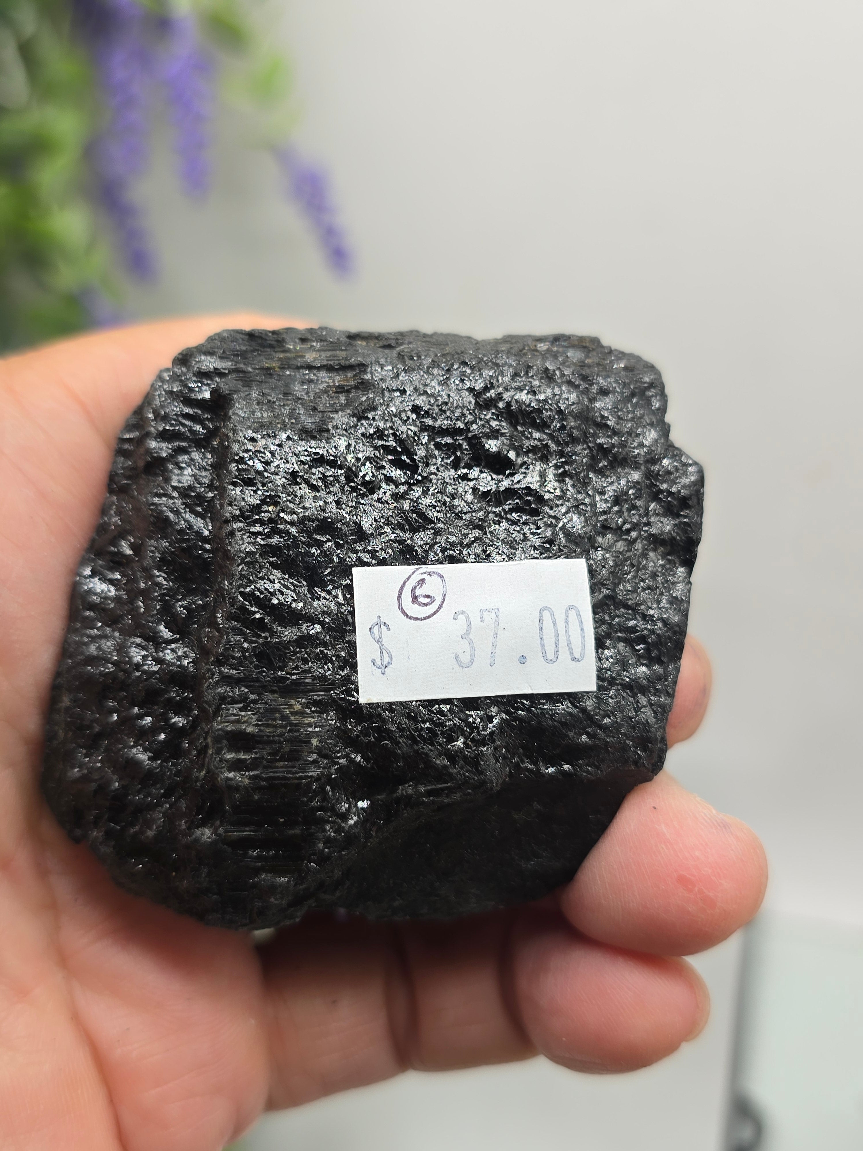 Black Tourmaline Raw Variety – Natural Protection Stone Crystal Wellness