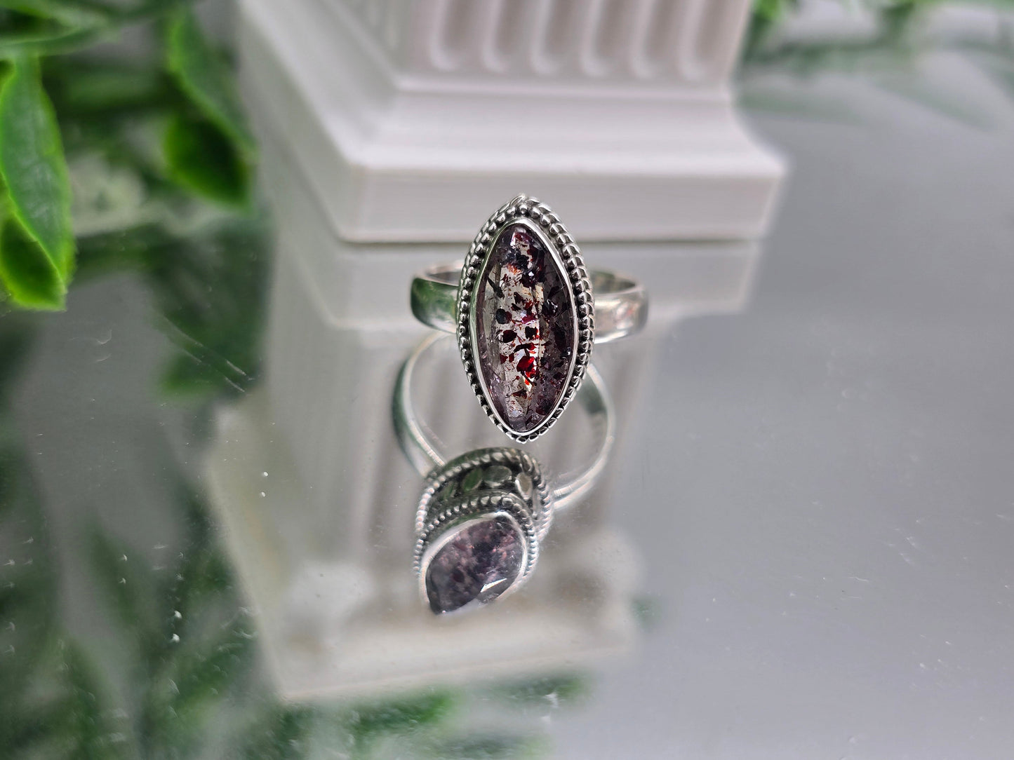 Orire Lucky Quartz 925 Sterling Silver Ring – Stone of Luck, Abundance & New Opportunities Crystal Wellness