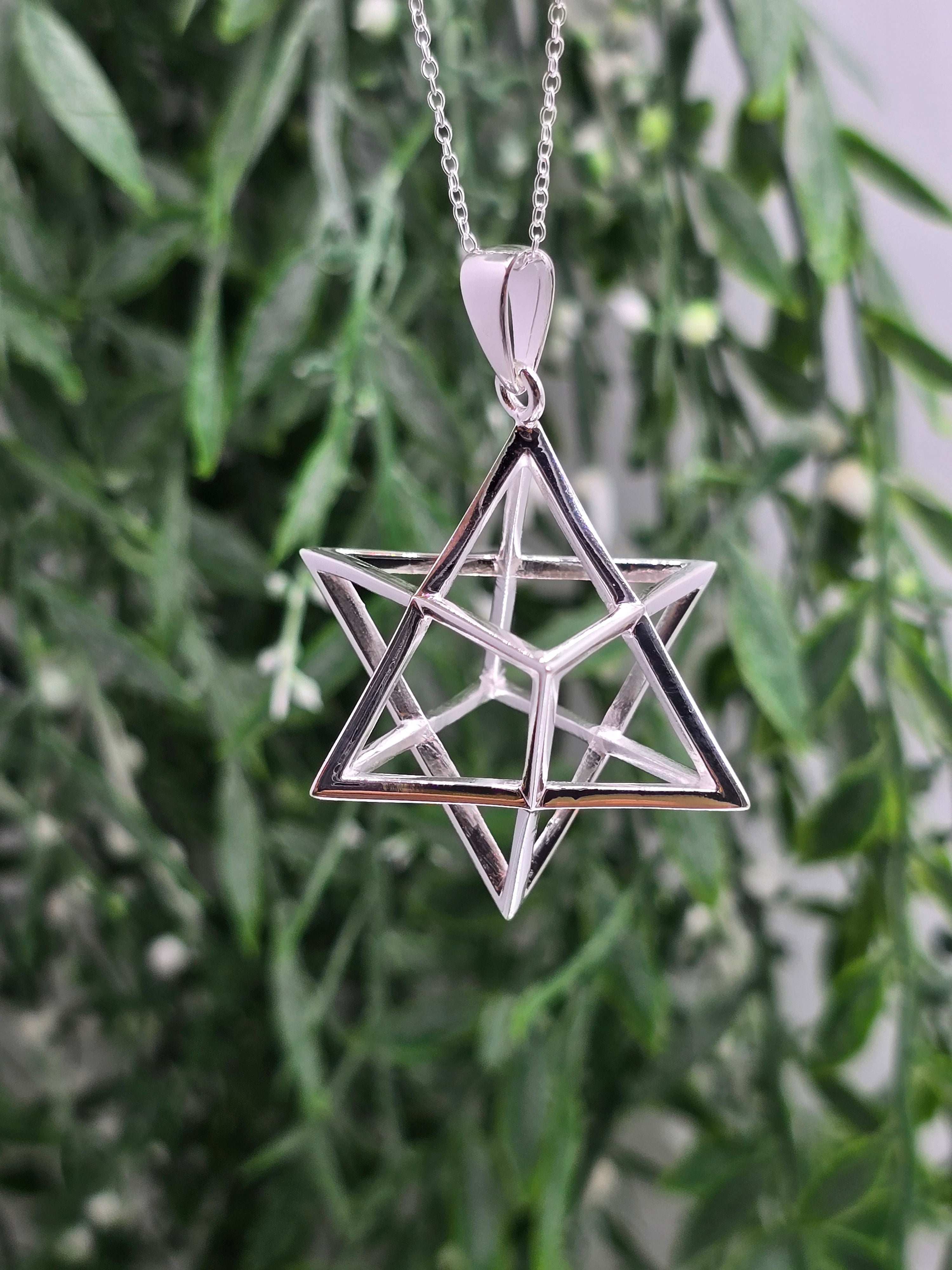 ✨ Merkabah Sacred Geometry Pendant Crystal Wellness
