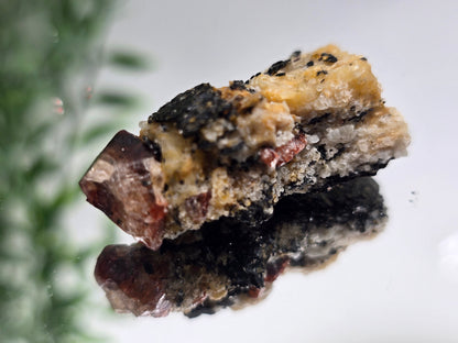 Natural Red Zircon Crystals in Matrix – Rare Mineral Specimen 40x20x16mm 16g Crystal Wellness