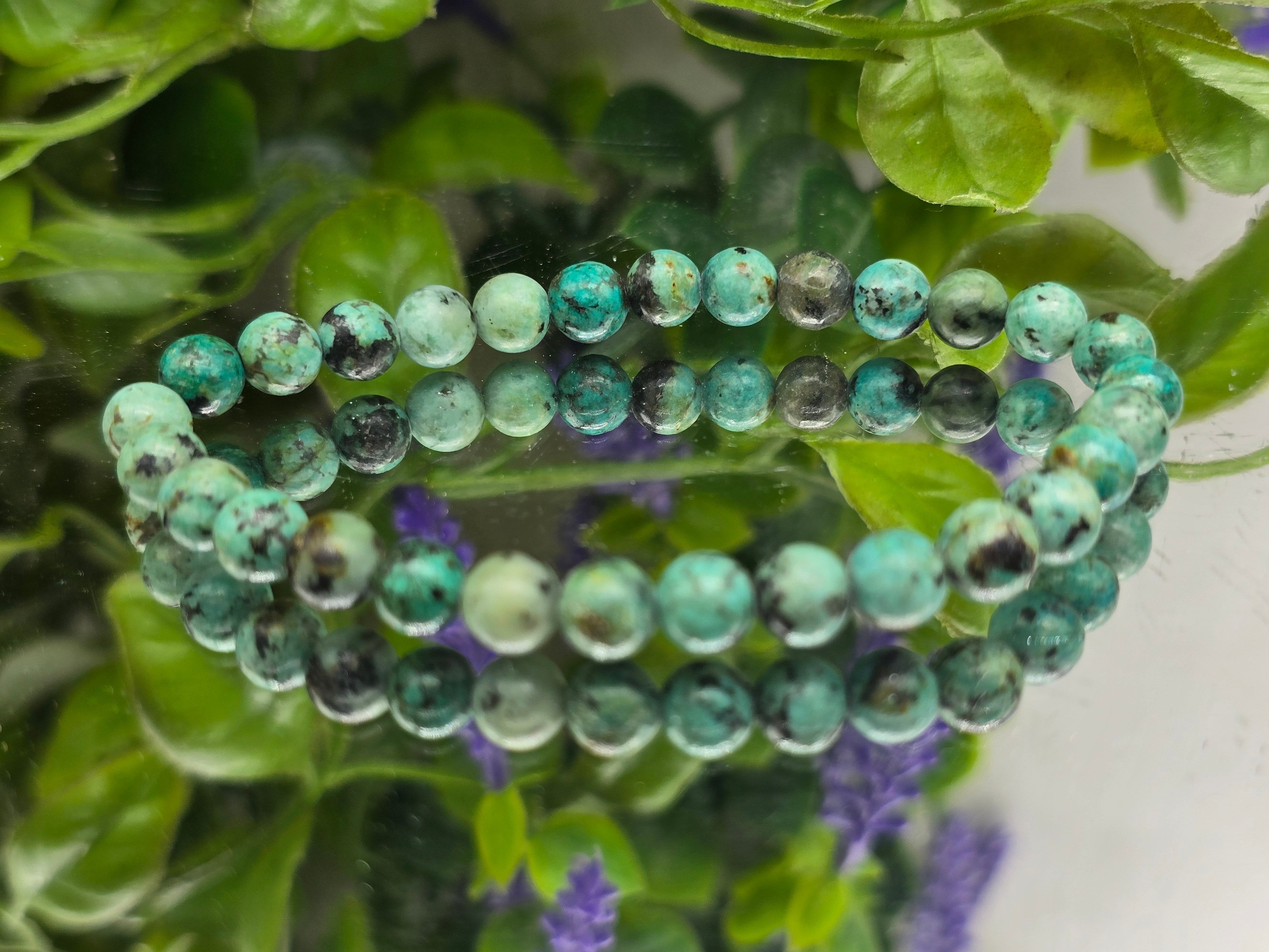 African Turquoise Beads Bracelet Crystal Wellness