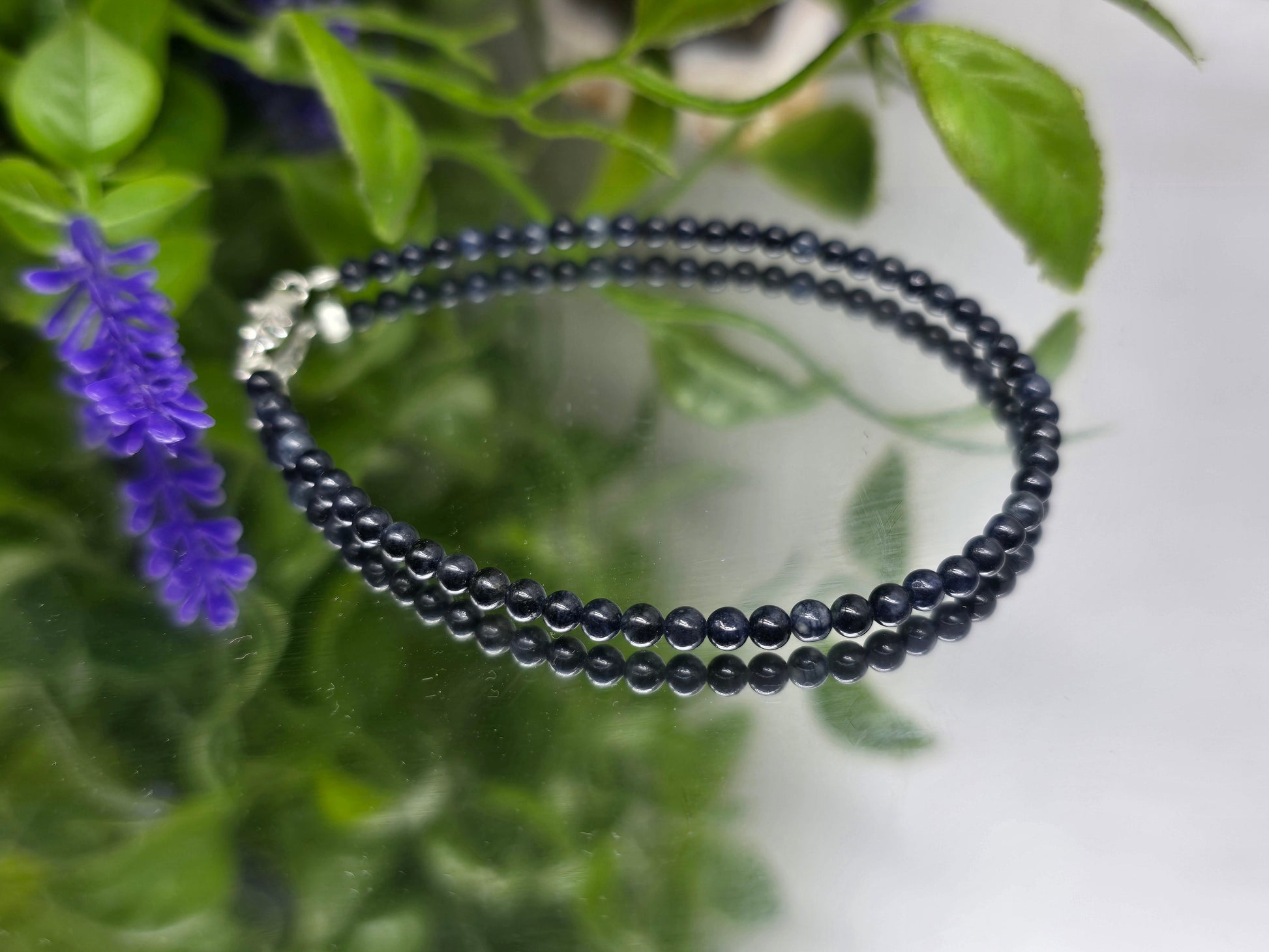 Sapphire Filigree Earrings in 925 Sterling Silver Crystal Wellness