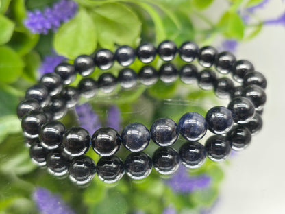 Natural Sapphire 8mm Beads Bracelet | Stone of Wisdom, Loyalty, Truth & Royal Nobility Crystal Wellness