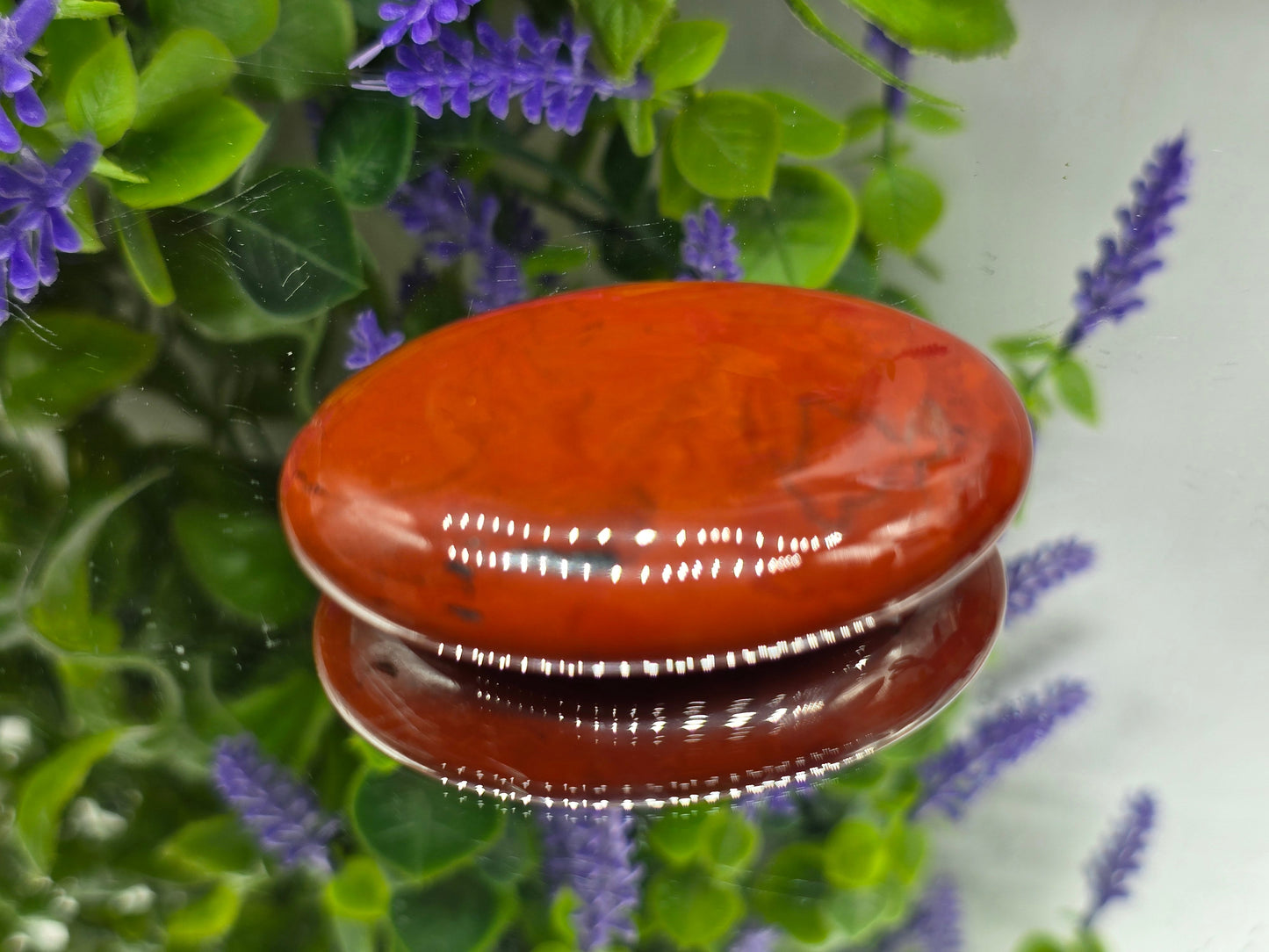 Red Jasper Palm Stone (Stone of Strength & Stability) Crystal Wellness