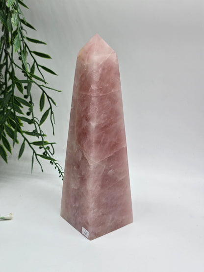Rose Quartz Obelisk High Grade – Radiant Love & Heart Healing (210mm x 60mm) Crystal Wellness