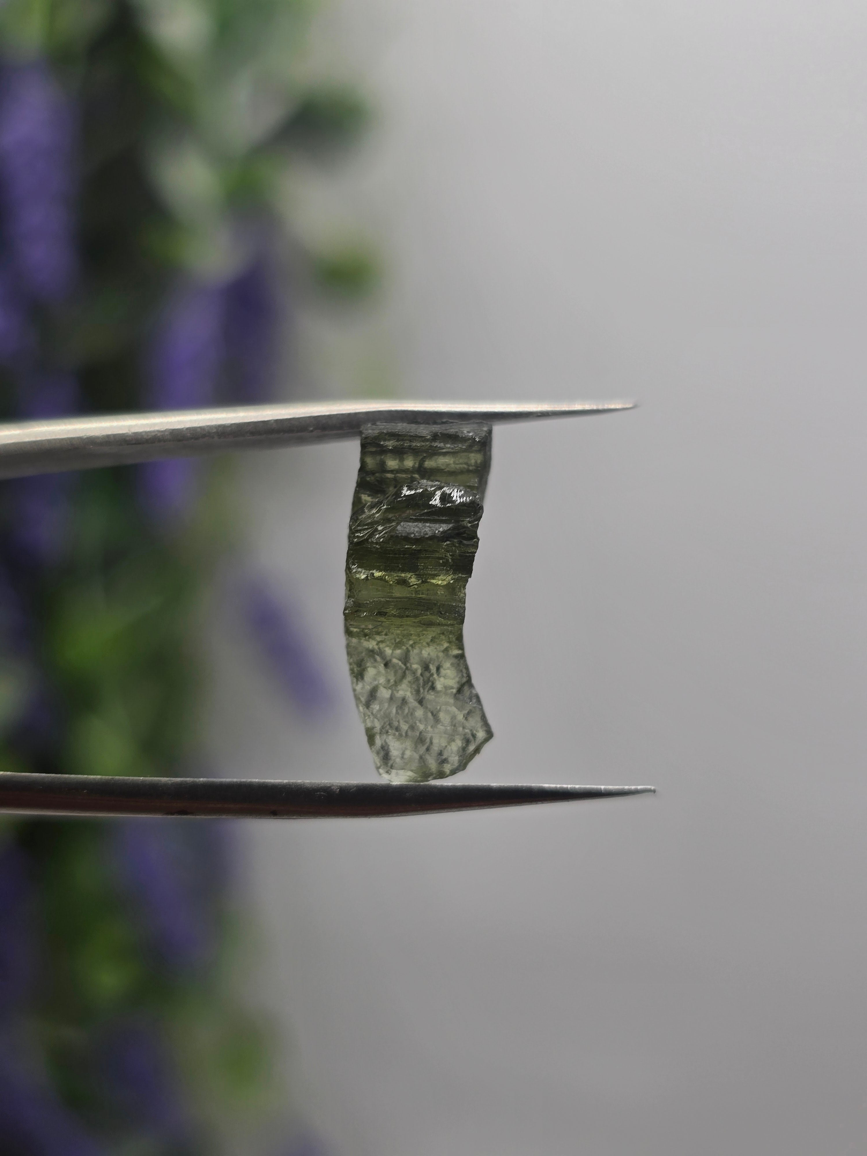 Moldavite 925 Sterling Silver Ring in Size 6 Crystal Wellness