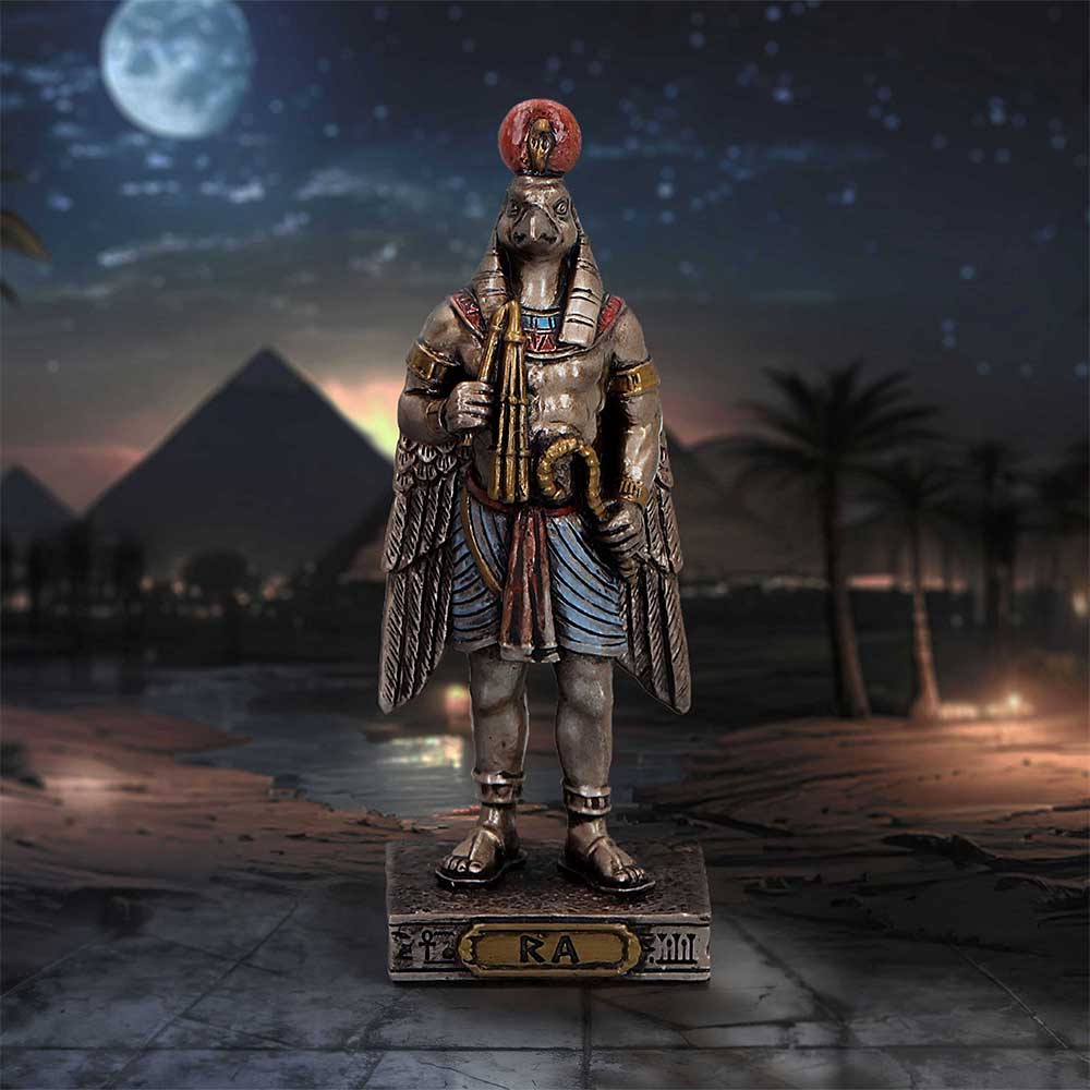 Ra God of the Sun Mini Figurine 8.9cm Crystal Wellness