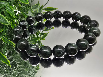 Seraphinite Beads Bracelet (Stone of Spiritual Awakening & Heart-Centered Clarity)