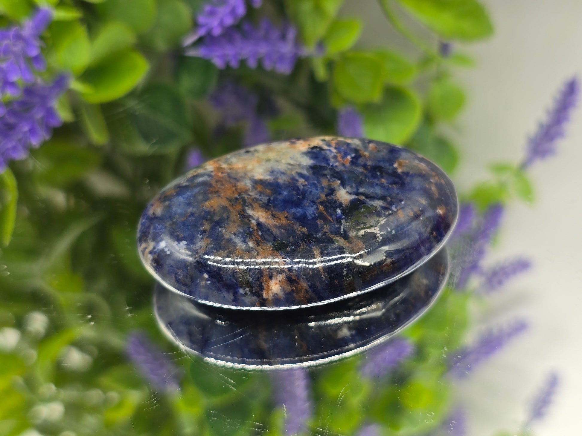 Sodalite Palm Stone (Stone of Logic & Inner Truth) Crystal Wellness