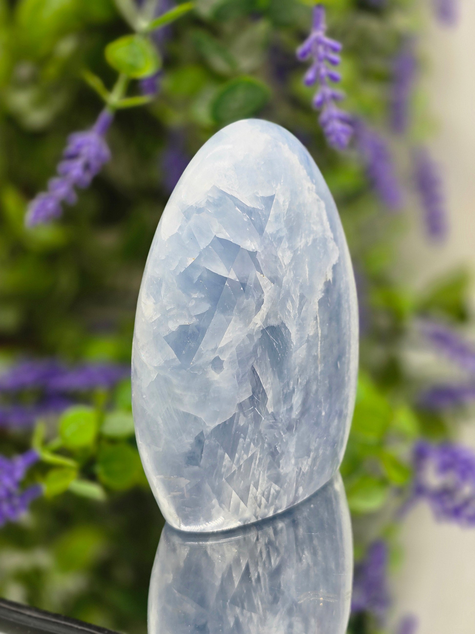 Blue Calcite Freeform – Excellent Aid for Recovery Crystal Wellness