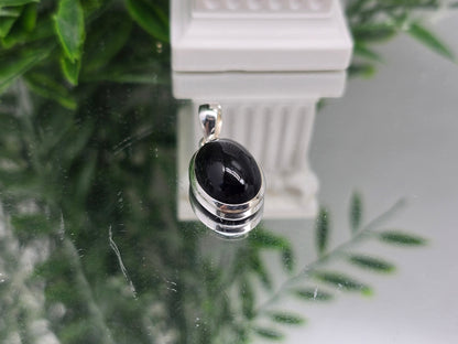 Black Star Diopside 925 Sterling Silver Pendant 20 × 12mm -
Stone of Protection, Inner Strength & Clarity Crystal Wellness