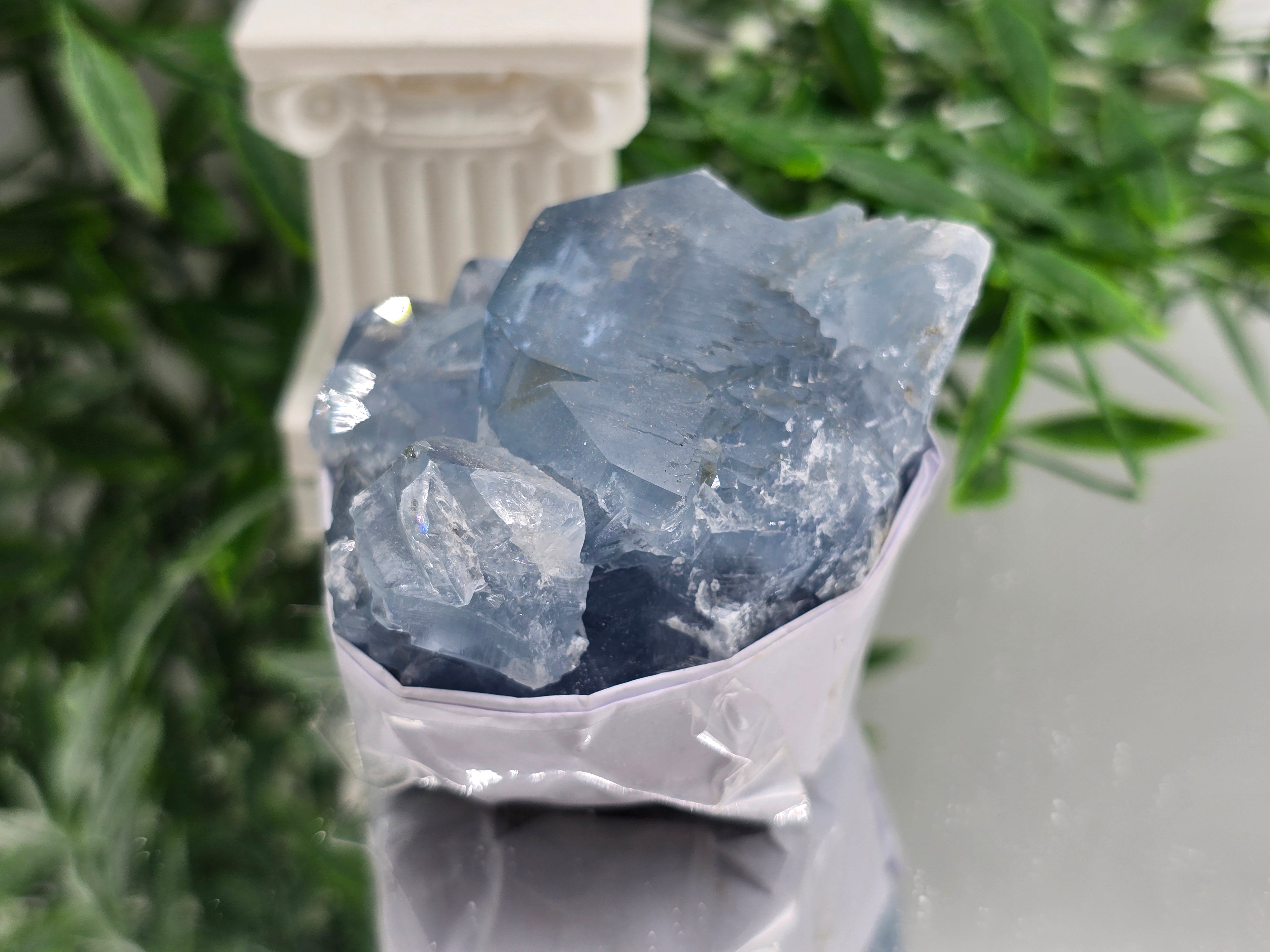 Natural Celestite Cluster – Madagascar | Angelic Communication, Peace & Spiritual Connection Crystal Wellness