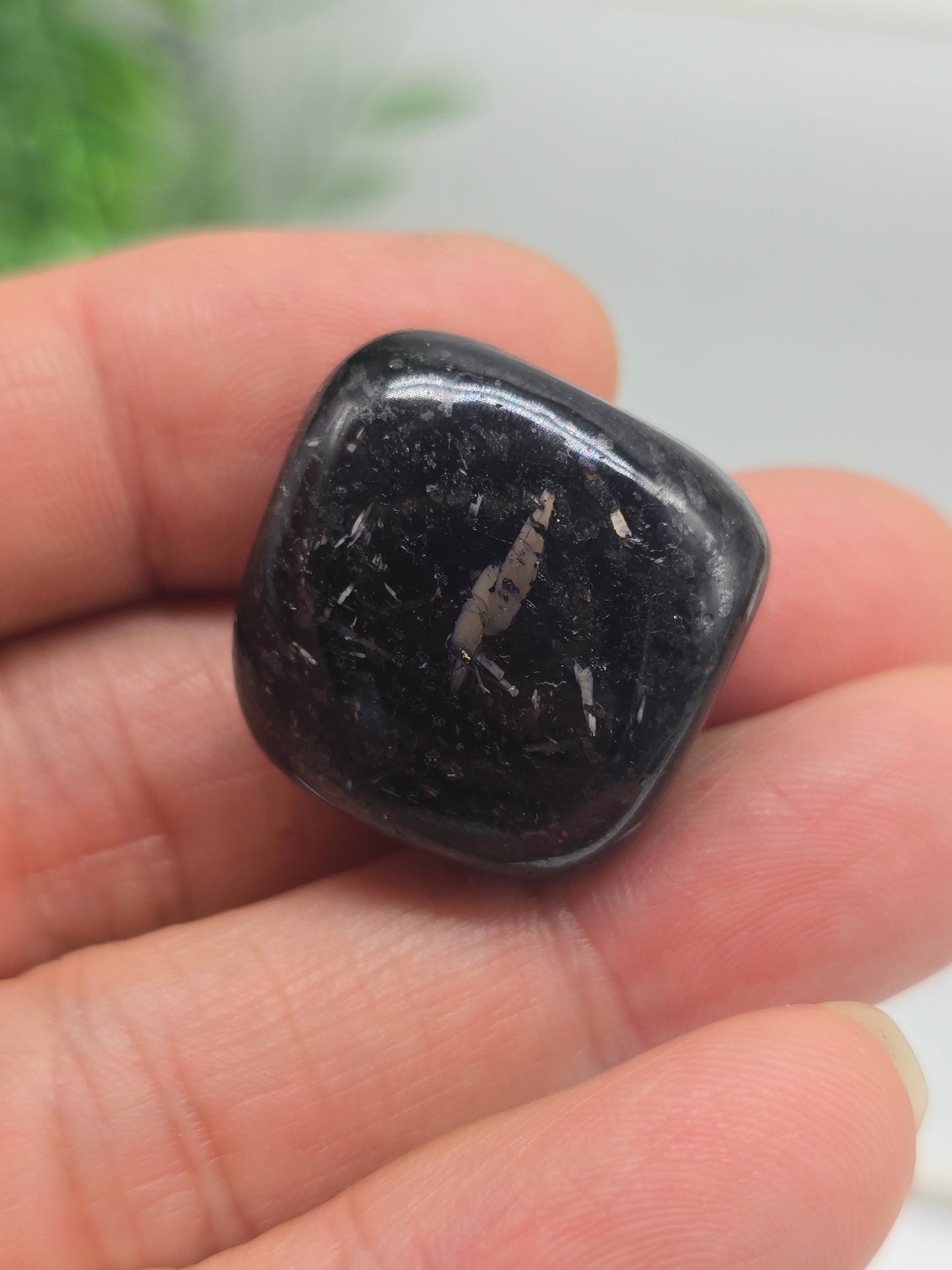 Genuine Nuumite Tumbled Stone (Stone of Ancient Protection & Personal Power) Crystal Wellness