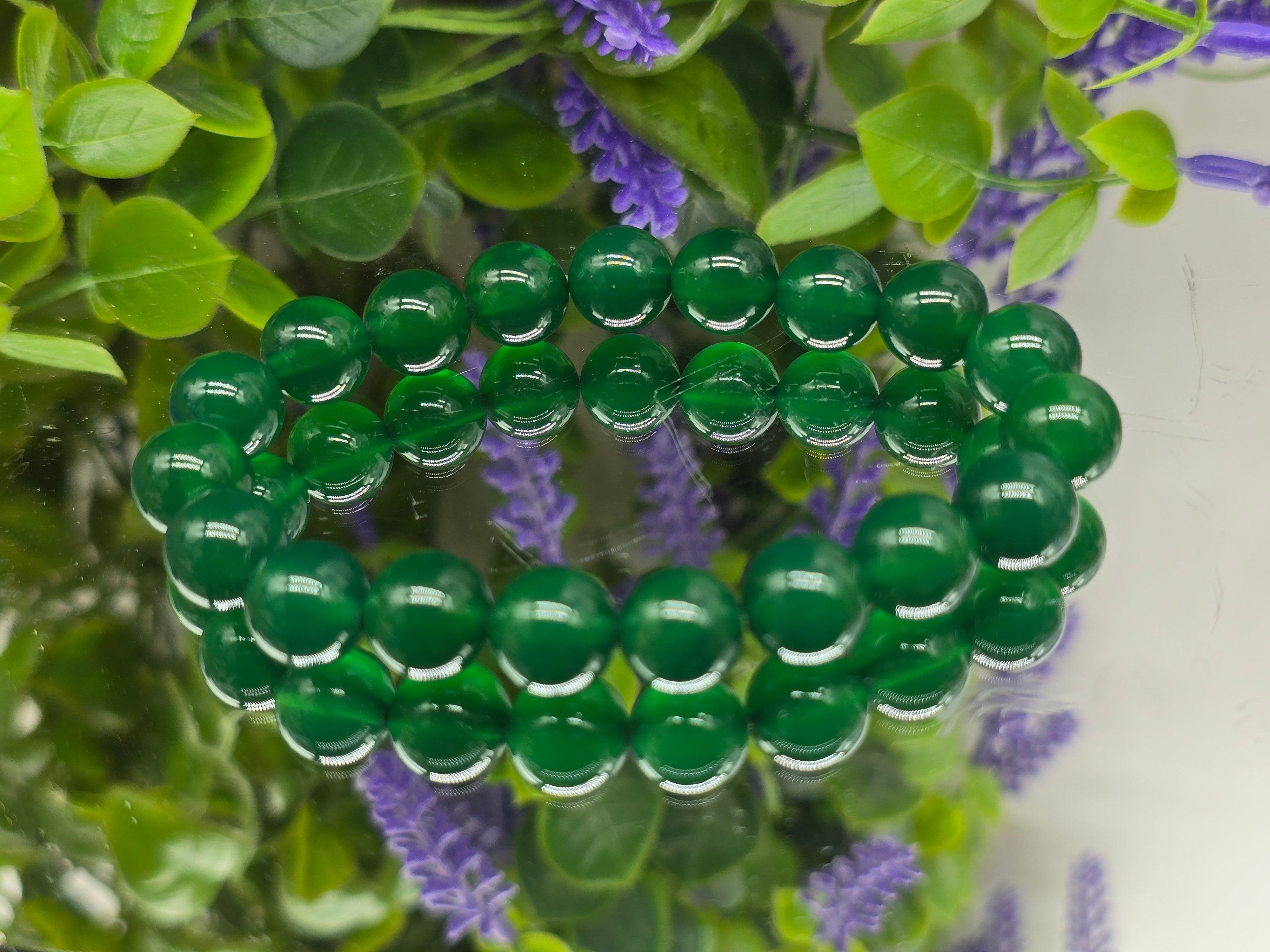 Green Onyx Beads Bracelet Crystal Wellness