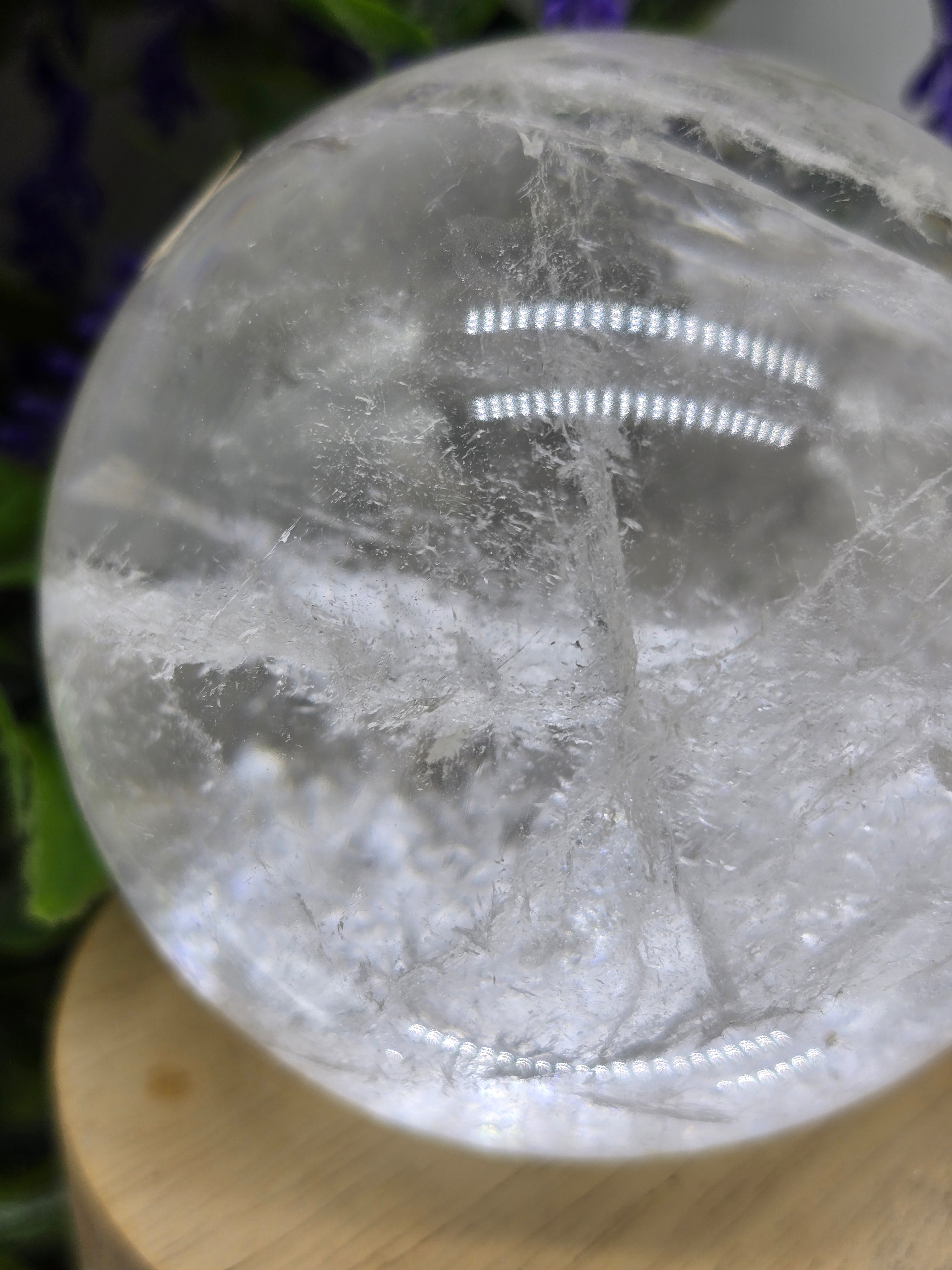 High-Grade Brazilian Clear Quartz Sphere 9.2cm – Master Healer, Amplification & Stone of Power (1.1kg) Crystal Wellness