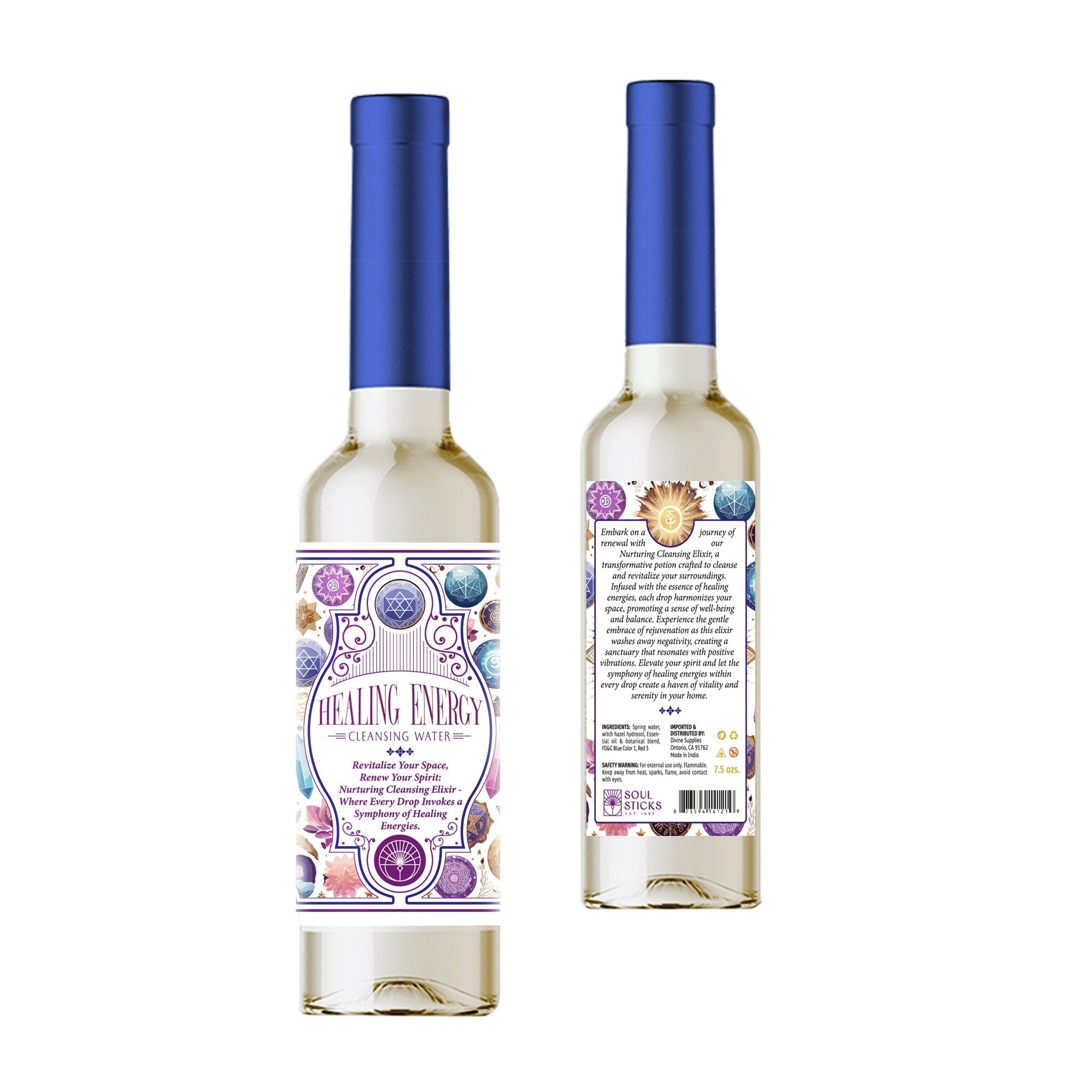 Healing Energy Cleansing Water 200ml Soul Sticks Crystal Wellness