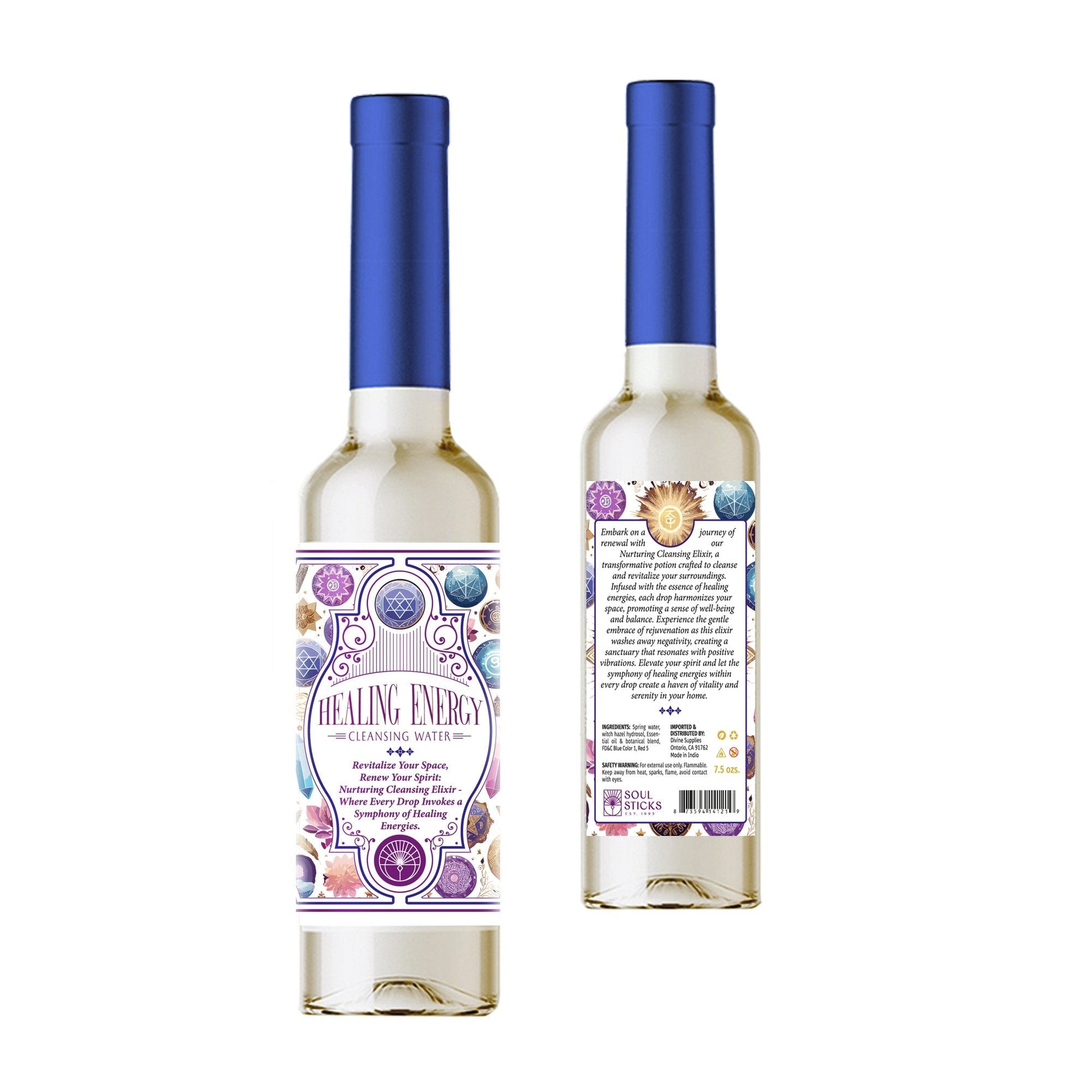 Healing Energy Cleansing Water 200ml Soul Sticks Crystal Wellness