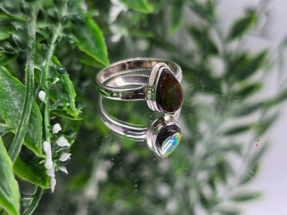 🌈 Canadian Ammolite 925 Sterling Silver Ring – Size 10 | Stone of Transformation, Prosperity & Ancient Earth Energy Crystal Wellness