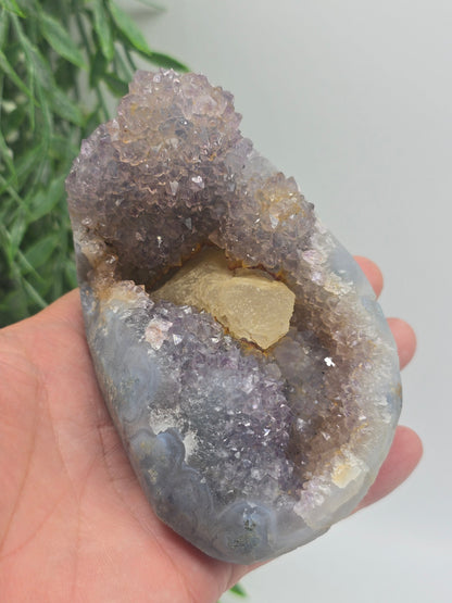 Rare Spirit Quartz with Calcite – 11x8x7cm | 0.5kg” Crystal Wellness