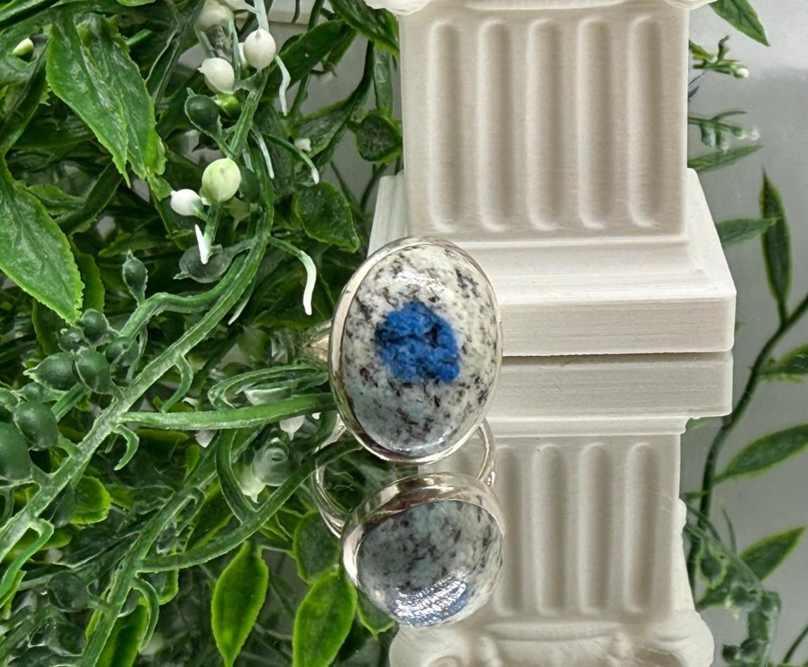 K2 Stone 925 Sterling Silver Ring Size 7.5 (Stone of Insight & Higher Awareness) Crystal Wellness