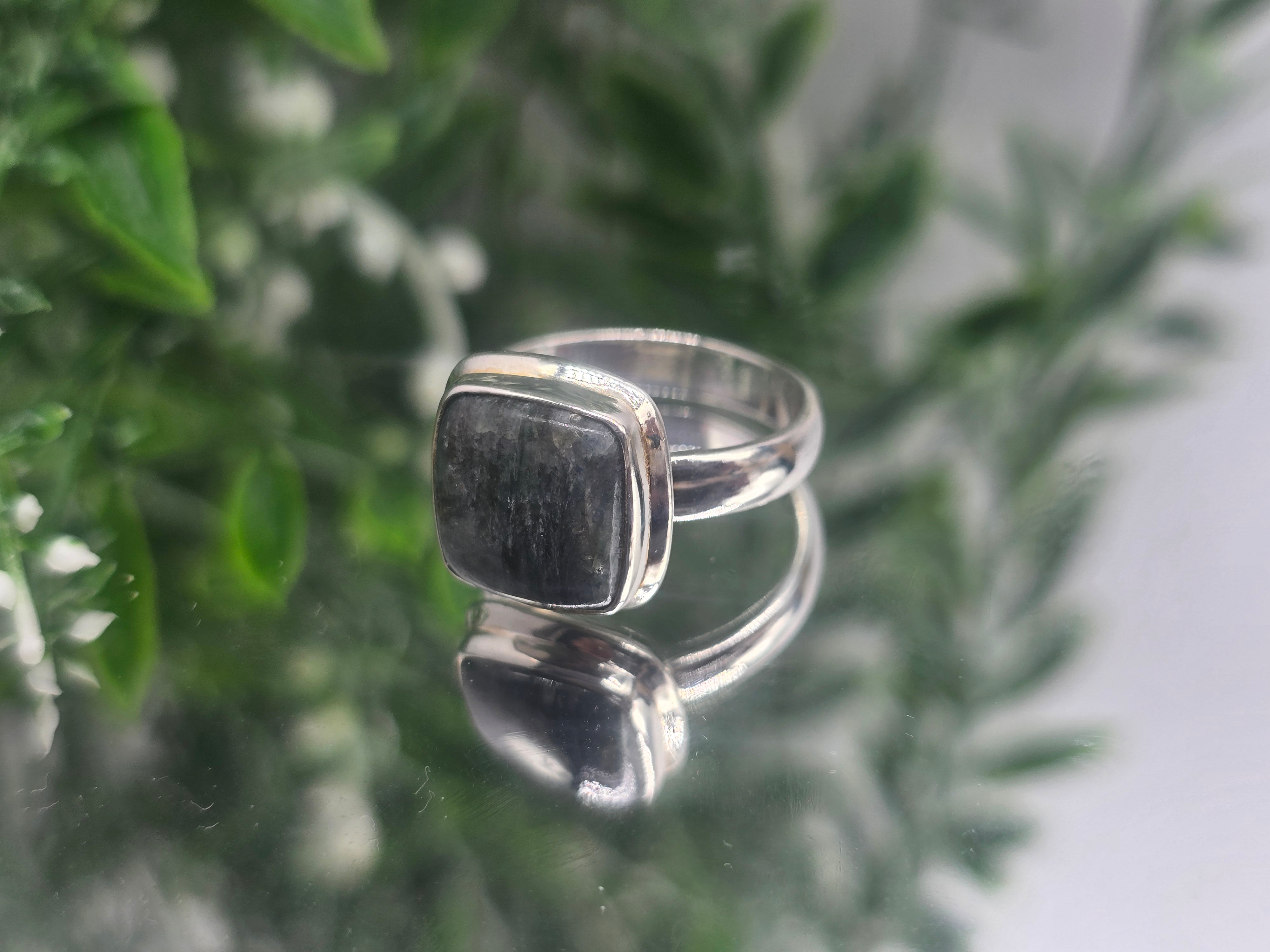 Mermaid Kyanite Sterling Silver Ring “Ocean Spirit” – Size 8 | Clarity, Calm & Communication Crystal Jewelry Crystal Wellness