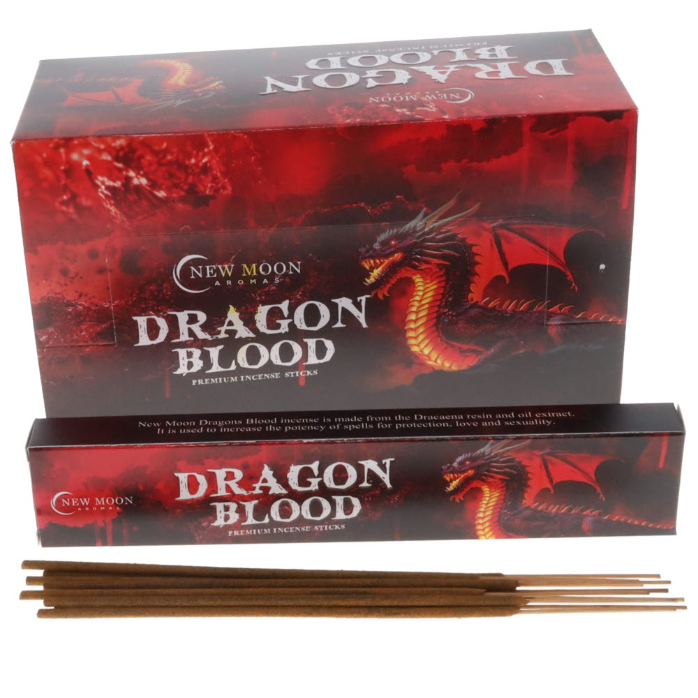 Dragons Blood Incense 15gms Sticks New Moon - Value Boxes of 3 New Moon