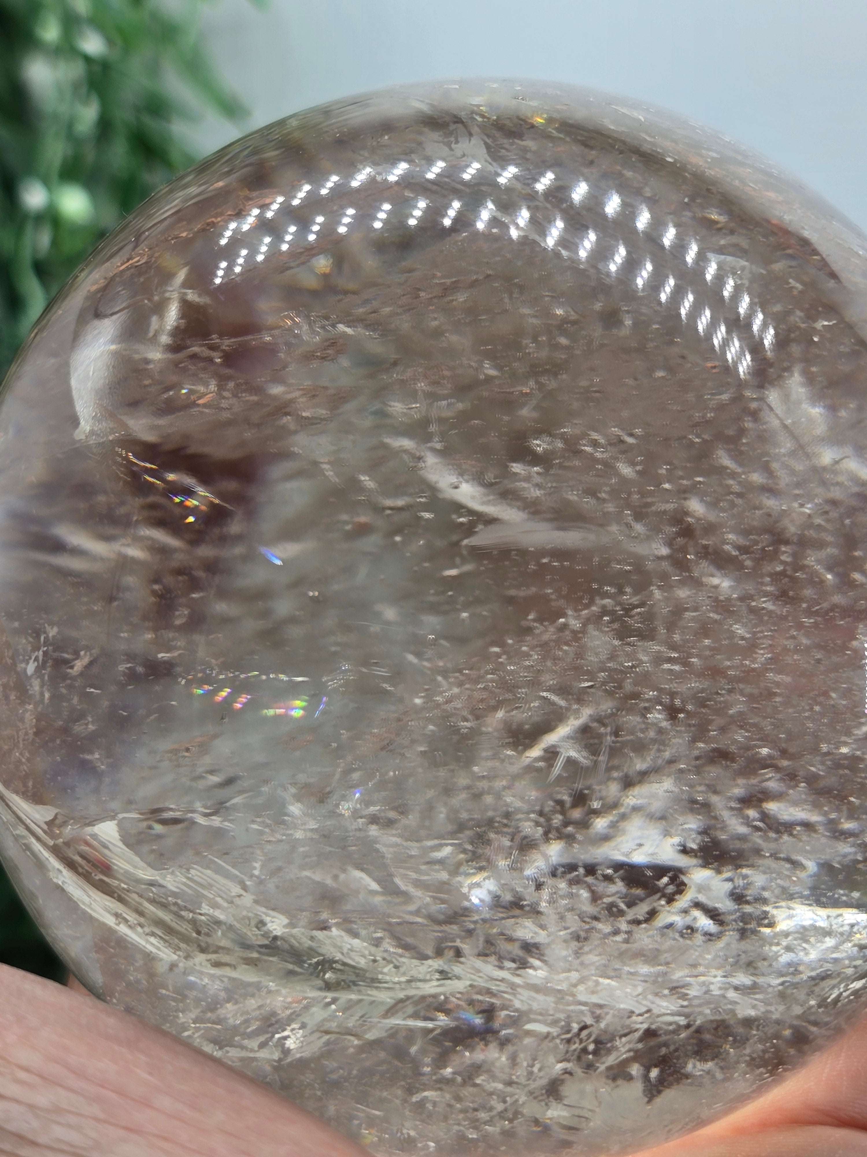 High-Grade Brazilian Clear Quartz Sphere 9.2cm – Master Healer, Amplification & Stone of Power (1.1kg) Crystal Wellness