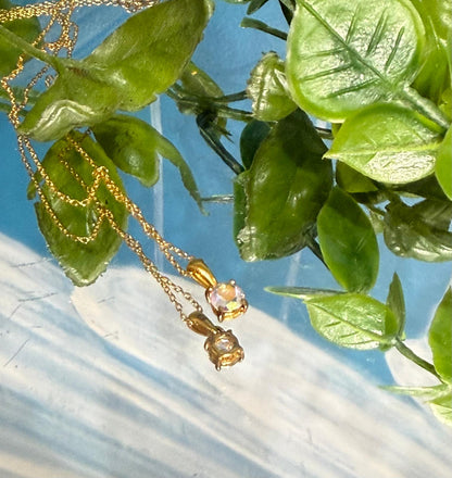 Celestial Prism — Mercury Mystic Topaz Round Pendant in 18K Gold Vermeil Crystal Wellness