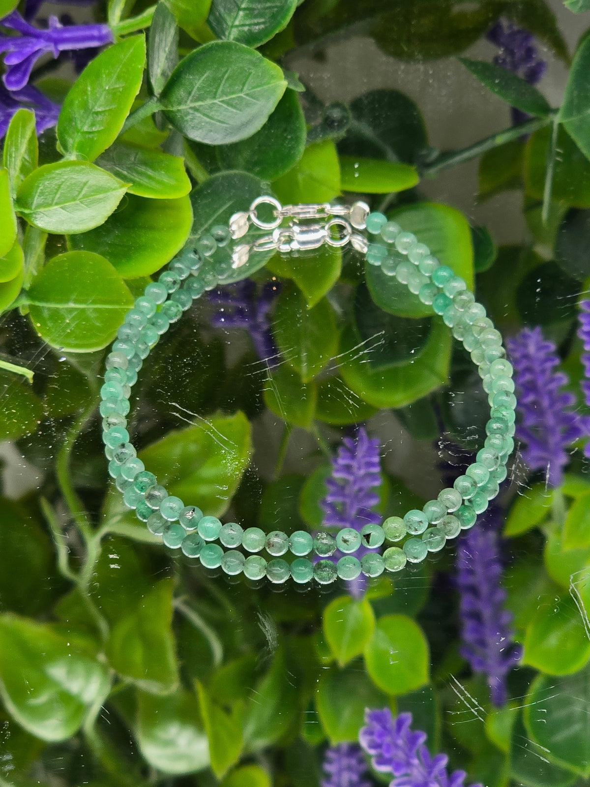 3mm Emerald Bracelet in Sterling Silver – Love, Prosperity & Wellness Crystal Wellness