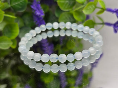 Aquamarine High Grade Beads Bracelet Crystal Wellness