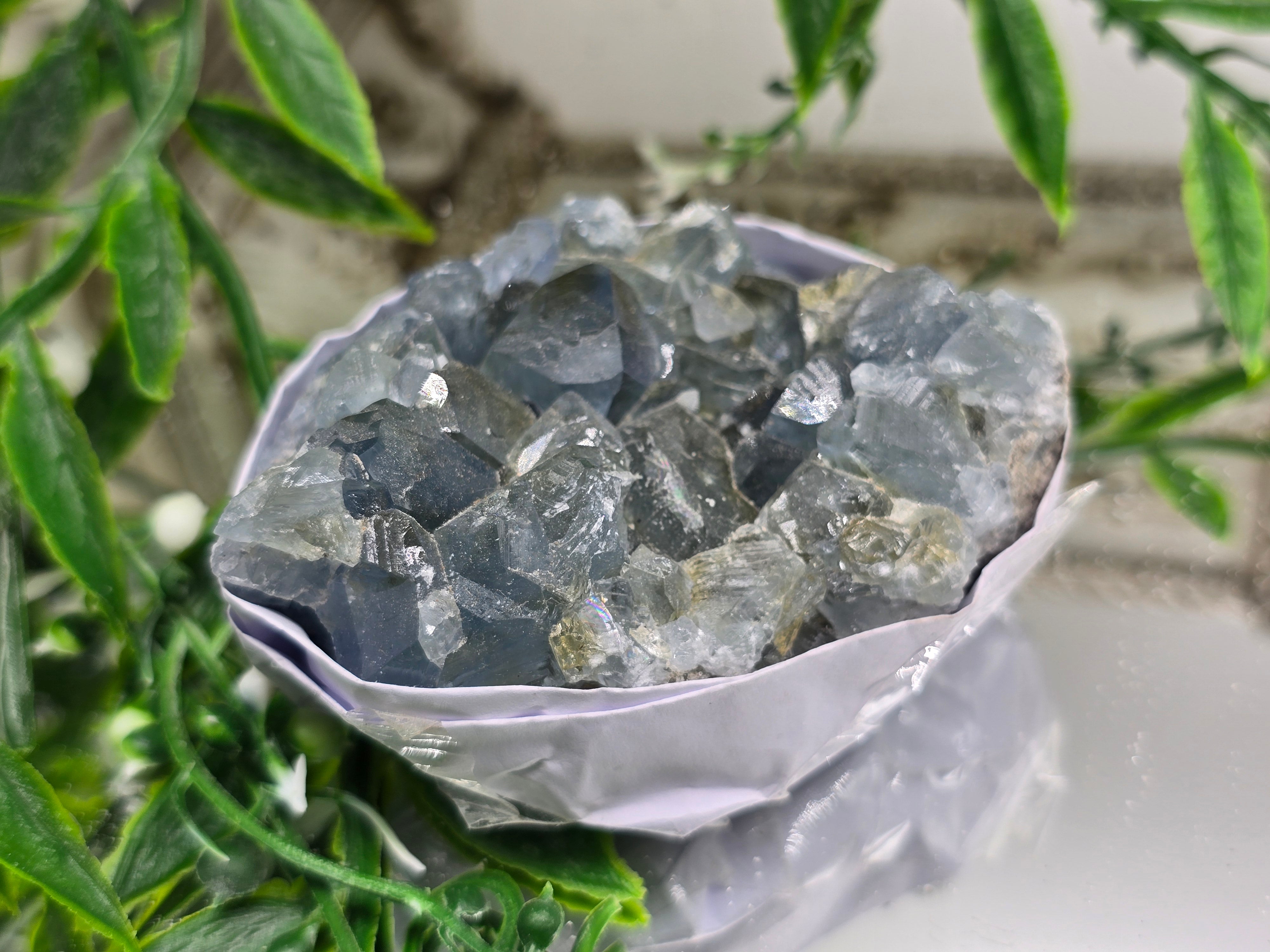 Natural Celestite Cluster – Madagascar | Angelic Communication, Peace & Spiritual Connection Crystal Wellness