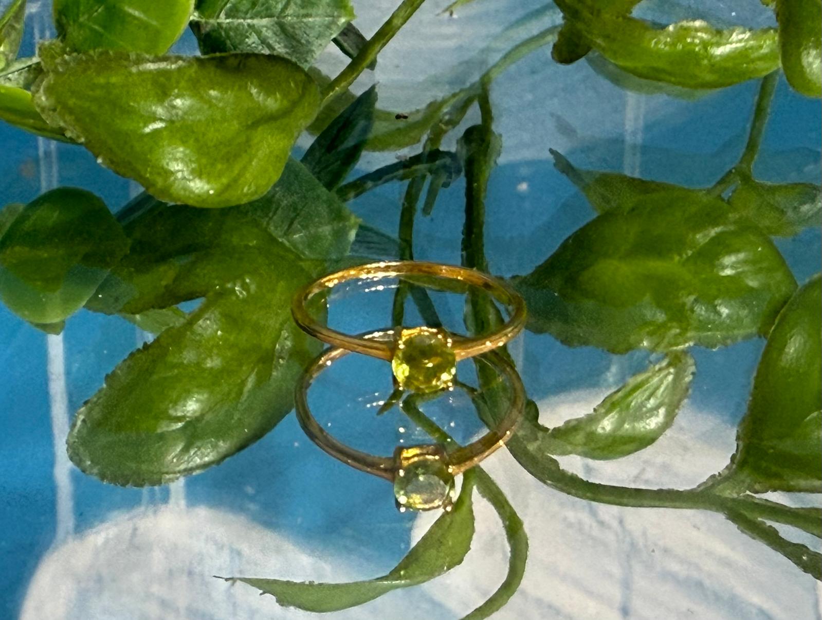 Natural Peridot Teardrop Ring in 18ct Gold Vermeil – Abundance & Heart Healing Crystal Jewellery Crystal Wellness