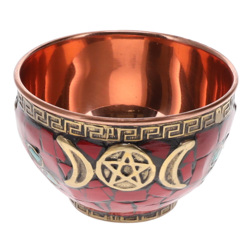 Copper Bowl – Triple Moon (8cm) - Helps Channel and Magnify Energy, Crystal Wellness
