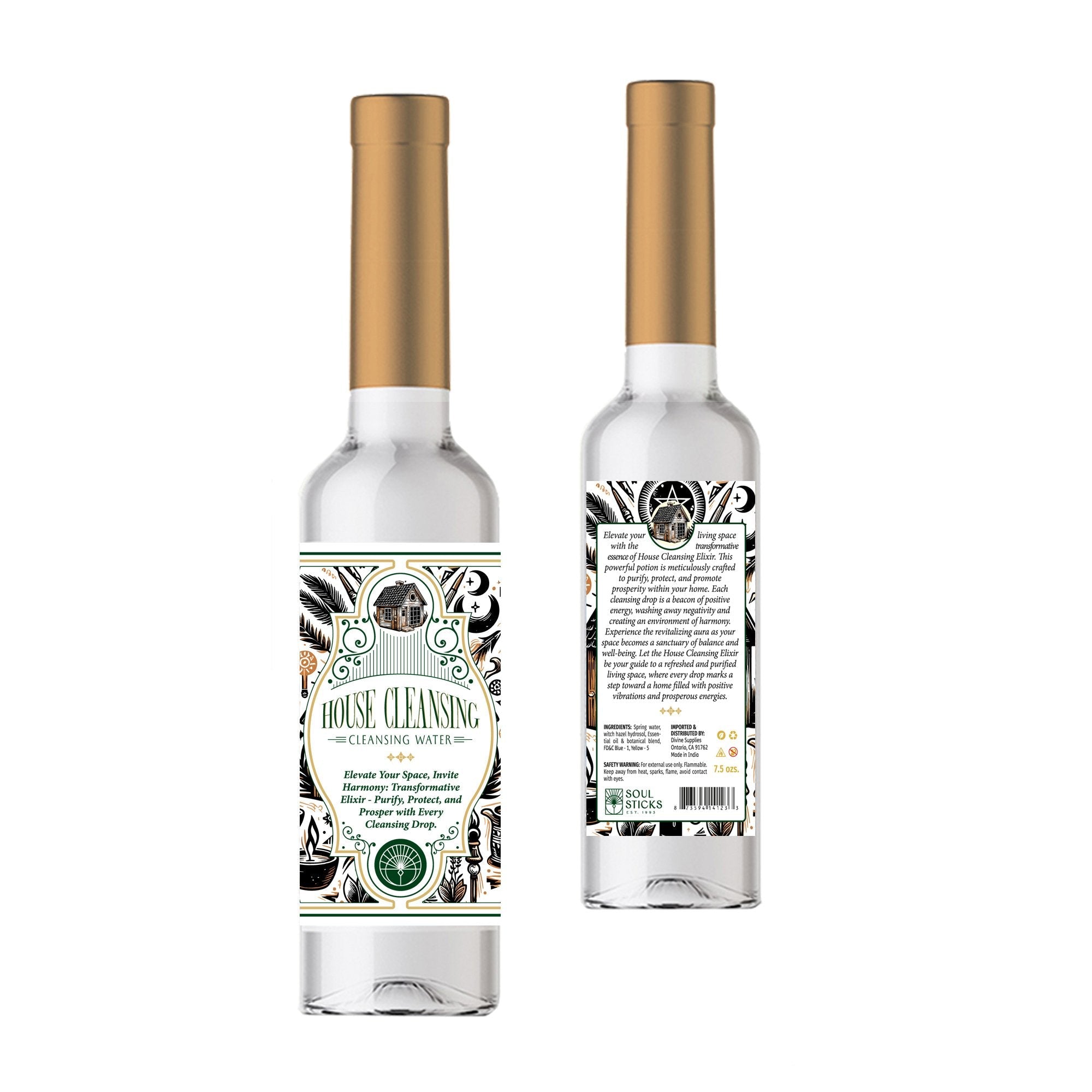 House Cleansing Spiritual Water 200ml Soul Sticks Crystal Wellness
