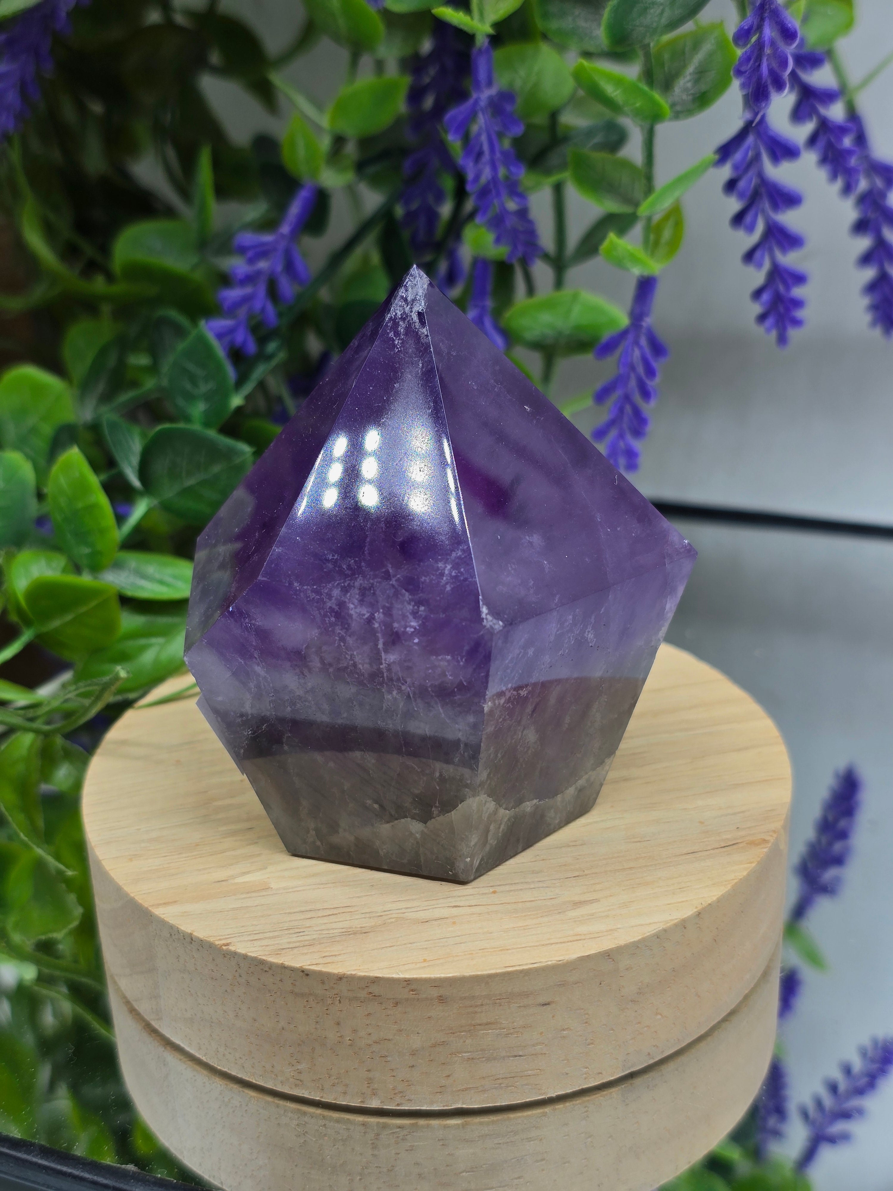 AAA Premium Natural Amethyst Geometric Freeform Standing Crystal – Stone of Spiritual Protection & Inner Peace Crystal Wellness