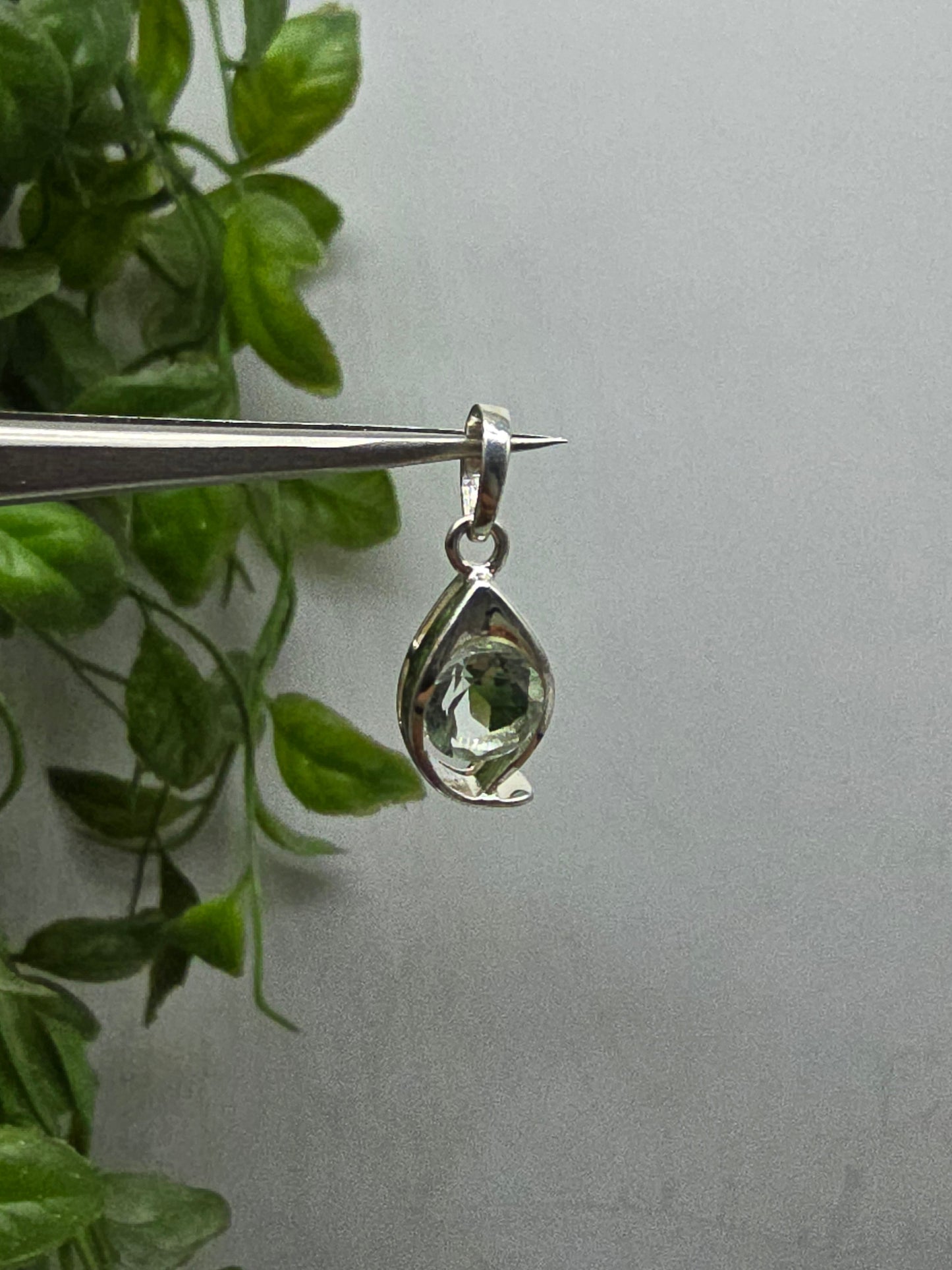 Prasiolite 925 Sterling Silver Pendant (Stone of Clear Disharmonious Energy) Crystal Wellness