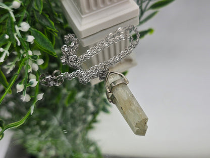 ✨ Hiddenite “Heart of Renewal” Double-Terminated 925 Sterling Silver Pendant (Stone of Emotional Rebirth) Crystal Wellness